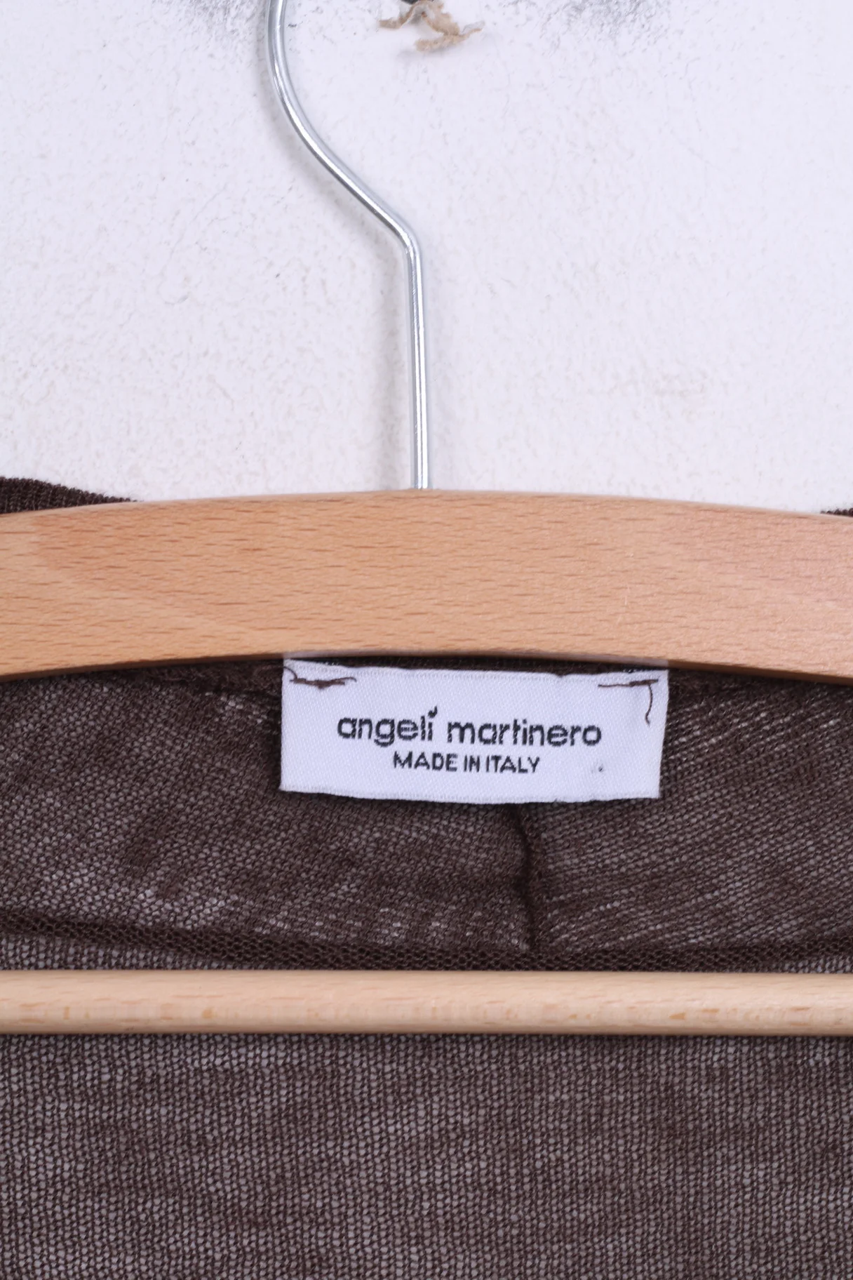 Angeli Martinero Womens L Jumper Short Sleeve Brown Sweater Italy - Image 4