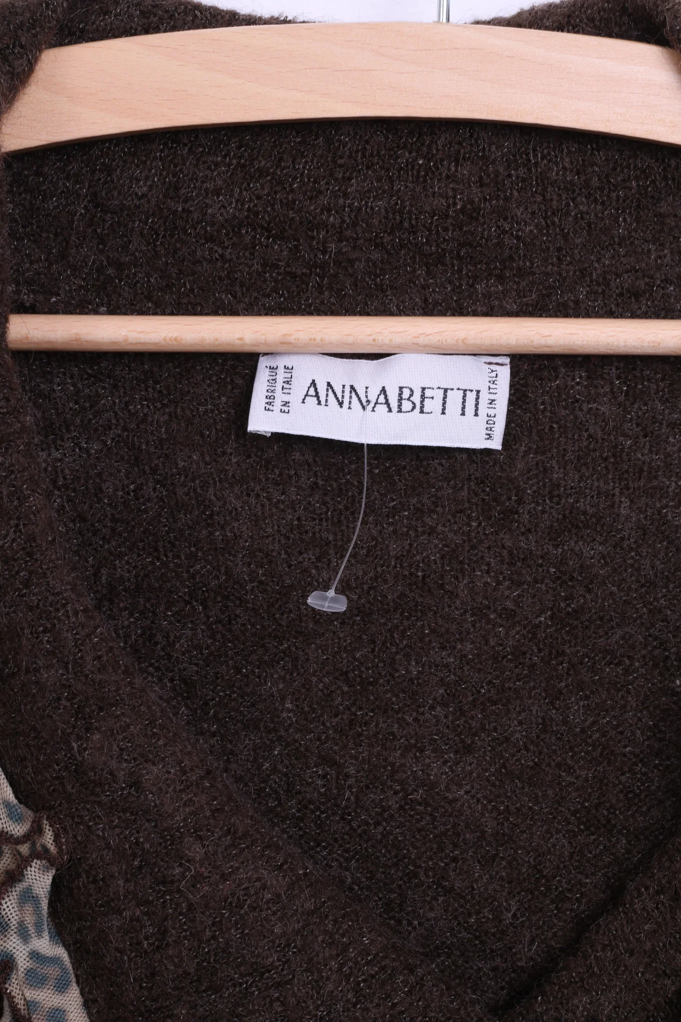 Anna Betti Womens L Jumper Sweater V Neck Brown Mohair Italy - Image 2