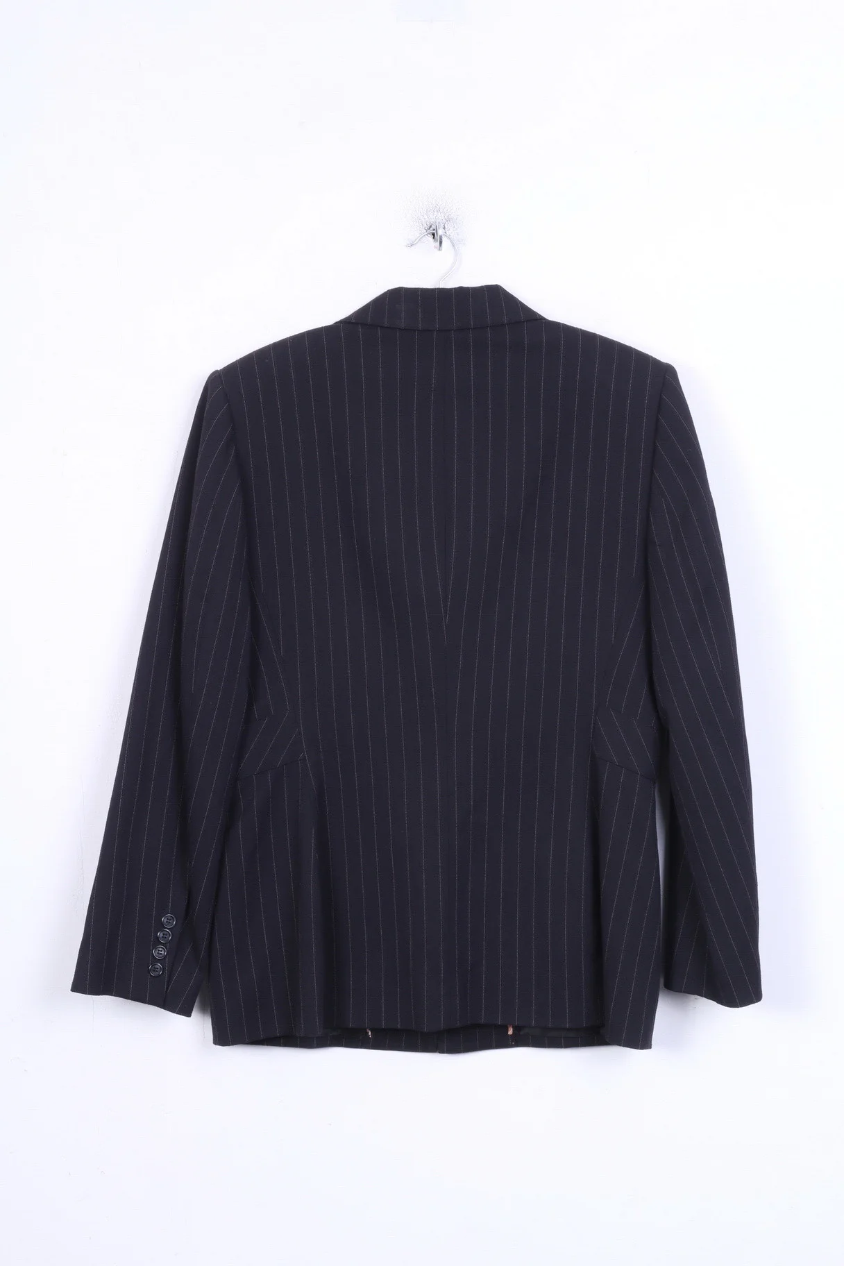 ANNE KLEIN Womens 14 XL Blazer Striped Black Single Breasted - Image 5