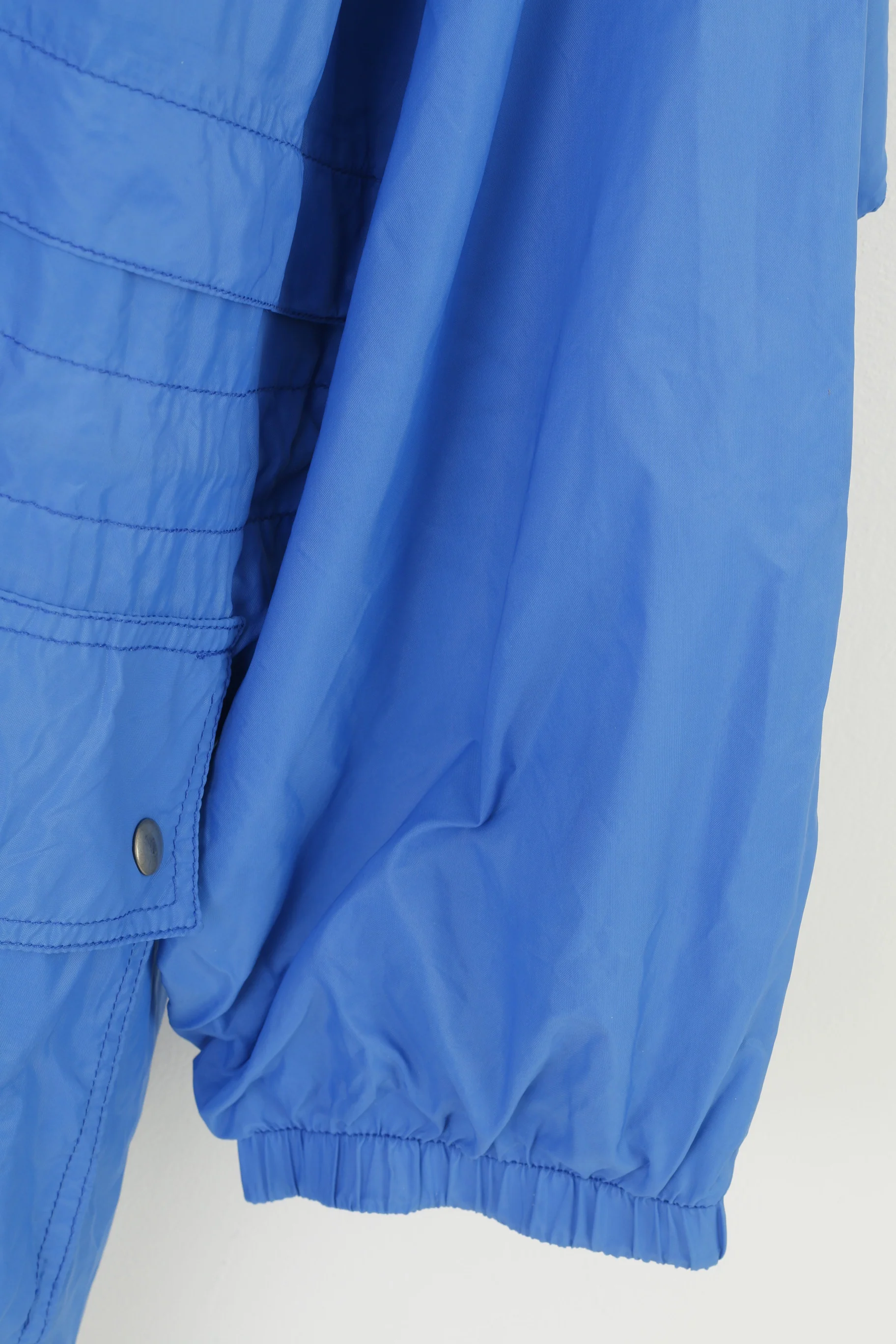 Aqua Guard Men 56-58 XL Jacket Blue Waterptoof Vintage Retractable Hood Full Double Zipper Outwear Top - Image 3
