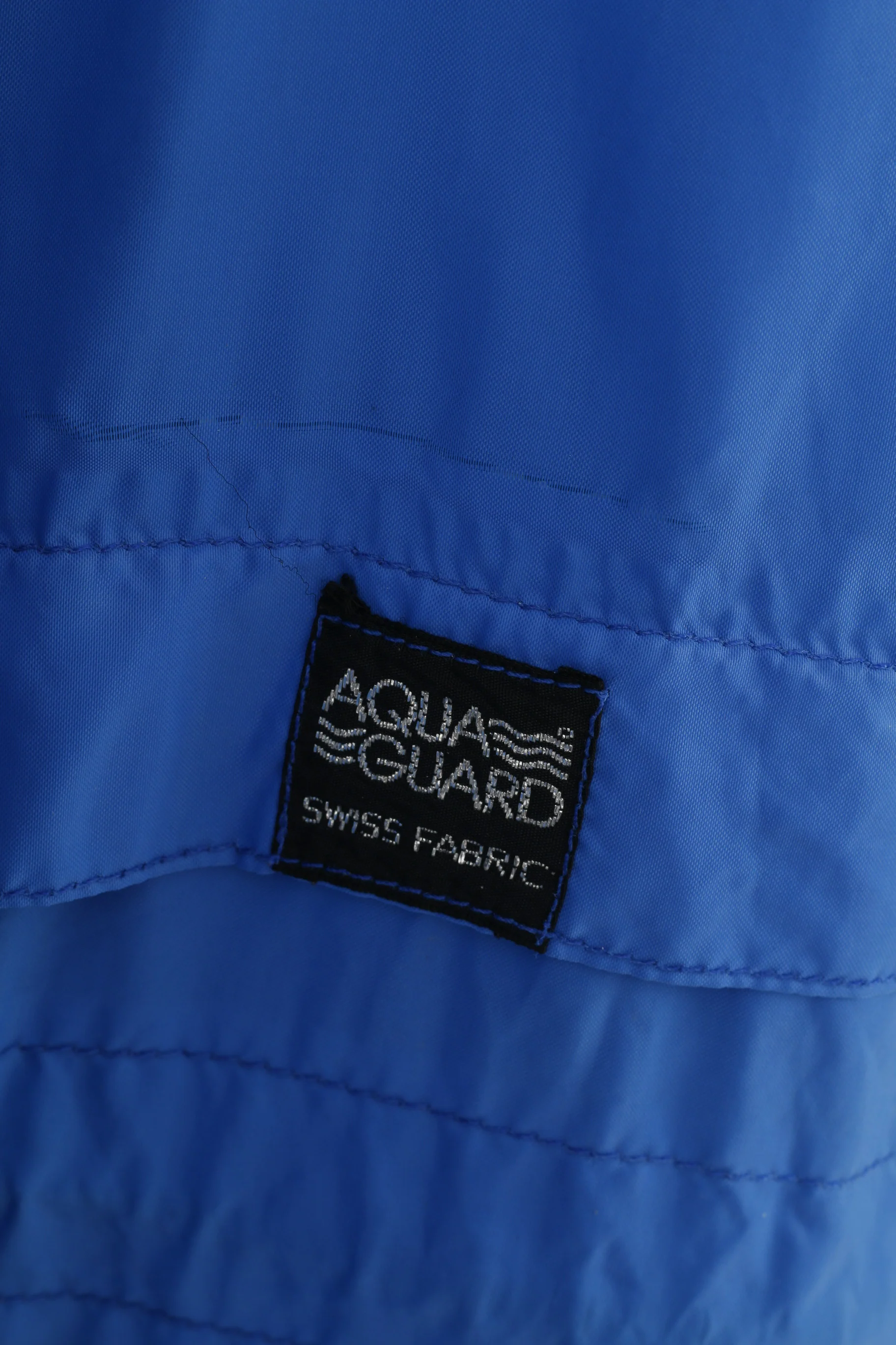 Aqua Guard Men 56-58 XL Jacket Blue Waterptoof Vintage Retractable Hood Full Double Zipper Outwear Top - Image 4