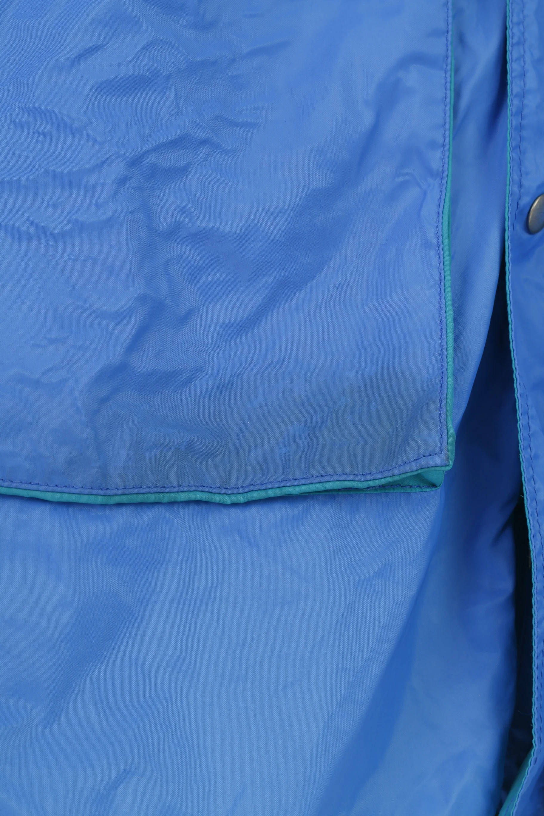 Aqua Guard Men 56-58 XL Jacket Blue Waterptoof Vintage Retractable Hood Full Double Zipper Outwear Top - Image 6