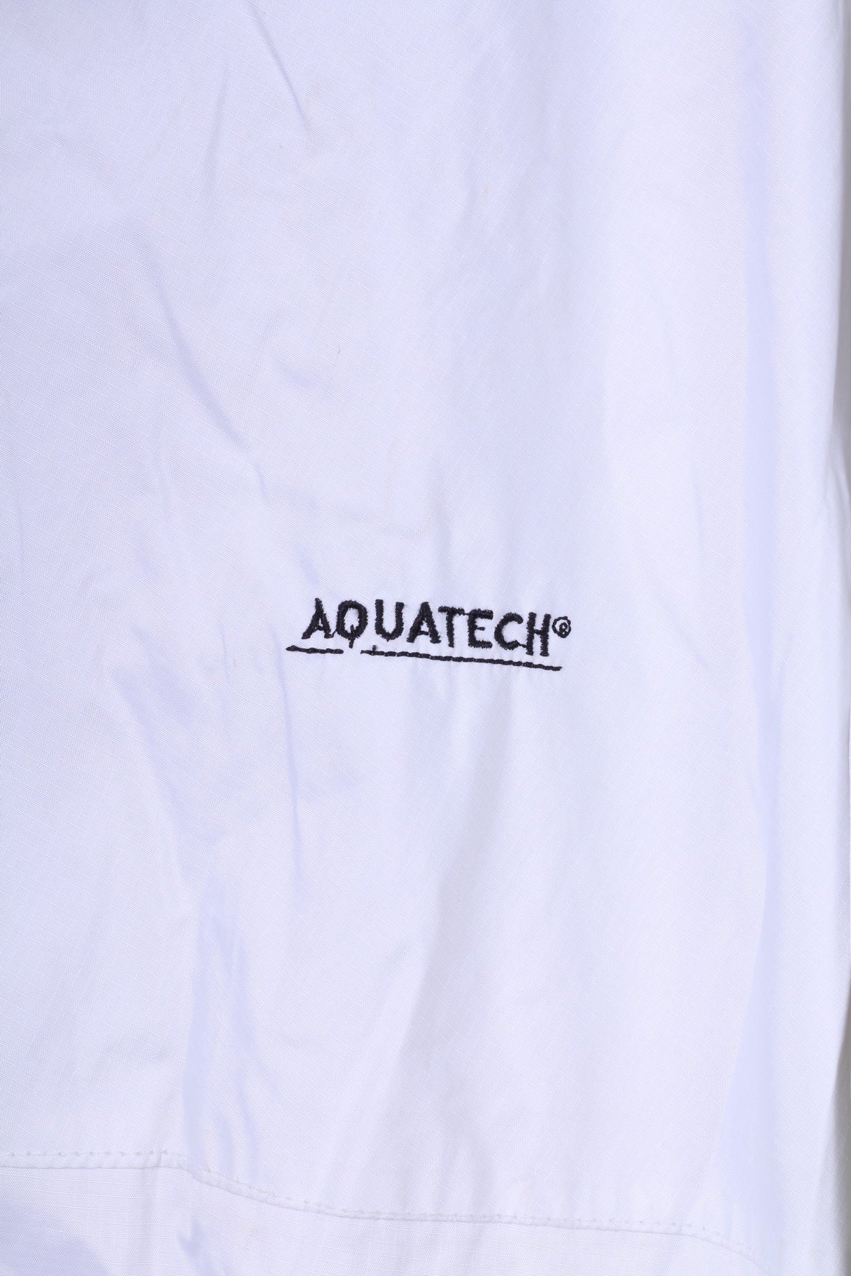 Aquatech Mens 2XL Lightweight Jacket White Full Zipper Waterproof & Breathable Top - Image 4