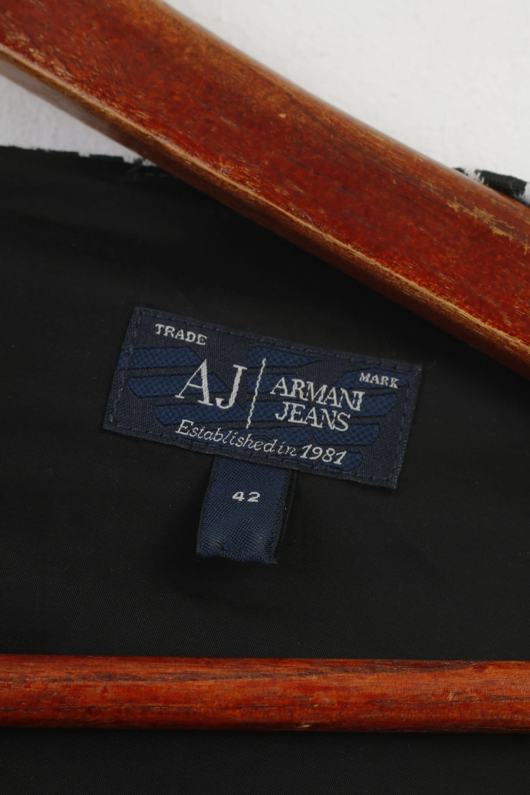 Armani Jeans Woman 42 M Dress Black Flower Print Long Sleeve Back Zipper Crew Neck Cotton - Image 5