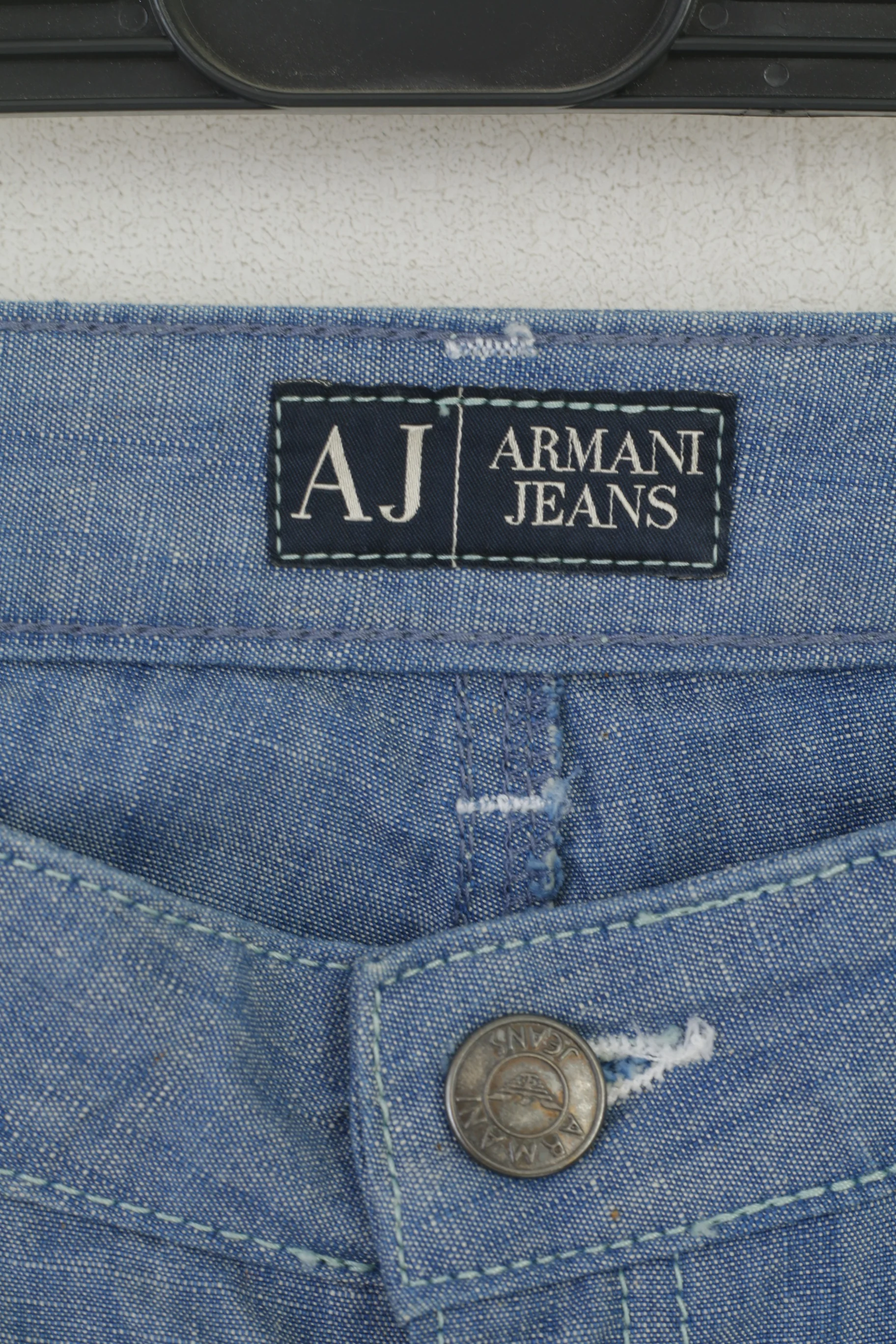 Armani Jeans Women 27 Trousers Blue Cotton Italy Indigo Series 004 Bootcut Pants - Image 4