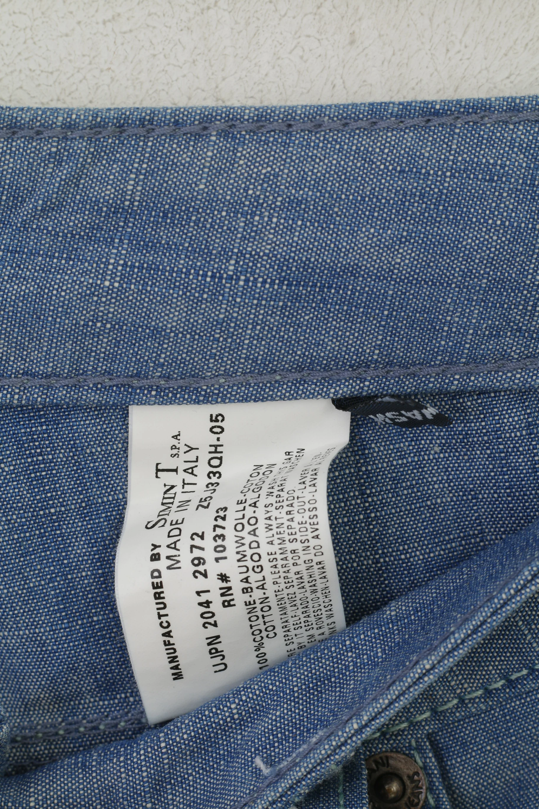 Armani Jeans Women 27 Trousers Blue Cotton Italy Indigo Series 004 Bootcut Pants - Image 5