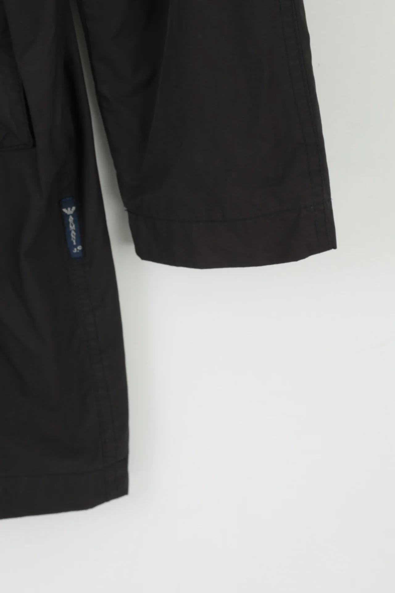Armani Jeans Women 6 S Jacket Black Zip Up Lightweight Mac Detaciled Top - Image 5