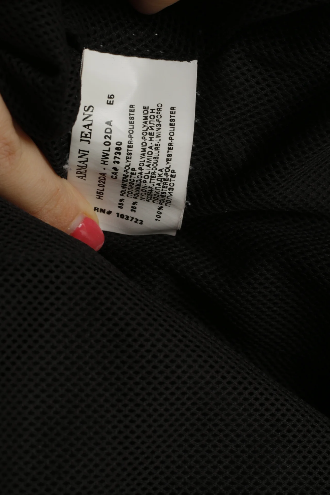 Armani Jeans Women 6 S Jacket Black Zip Up Lightweight Mac Detaciled Top - Image 7