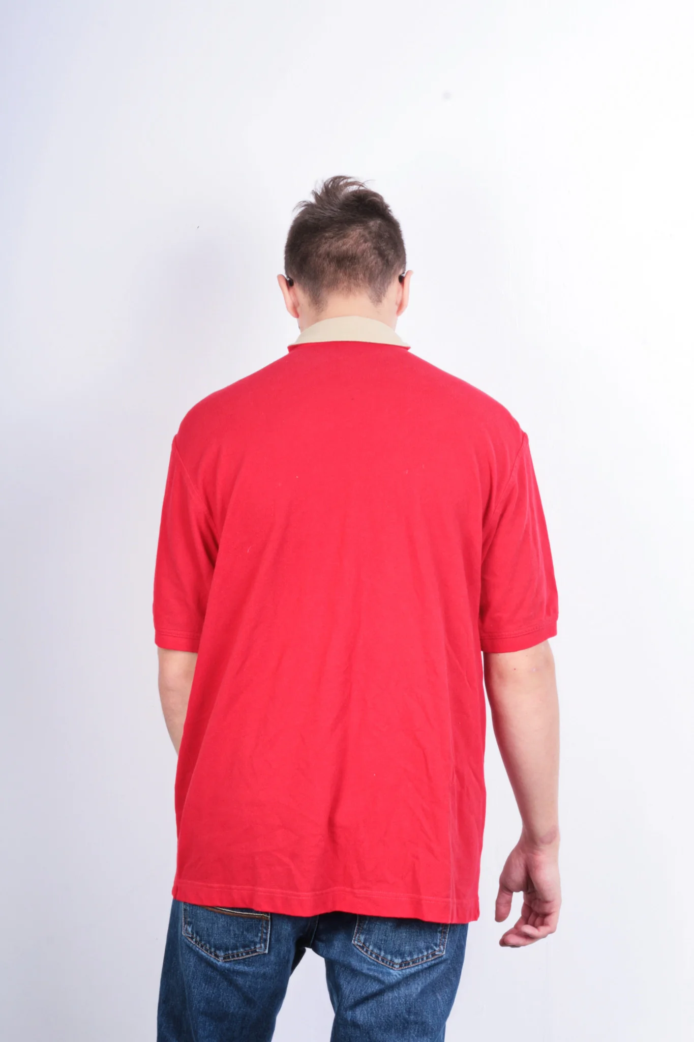 Arrow Americas Sport Mens XL Polo Shirt Red Cotton Top Zip Neck - Image 5