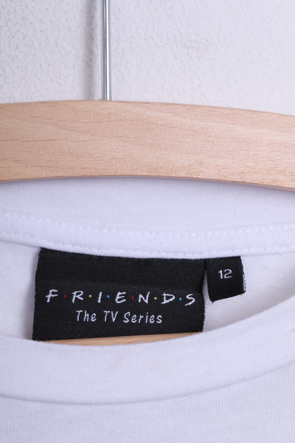 Atmosphere FRIENDS Womens 12 L Shirt White Crew Neck The Tv Series Cotton - Image 3
