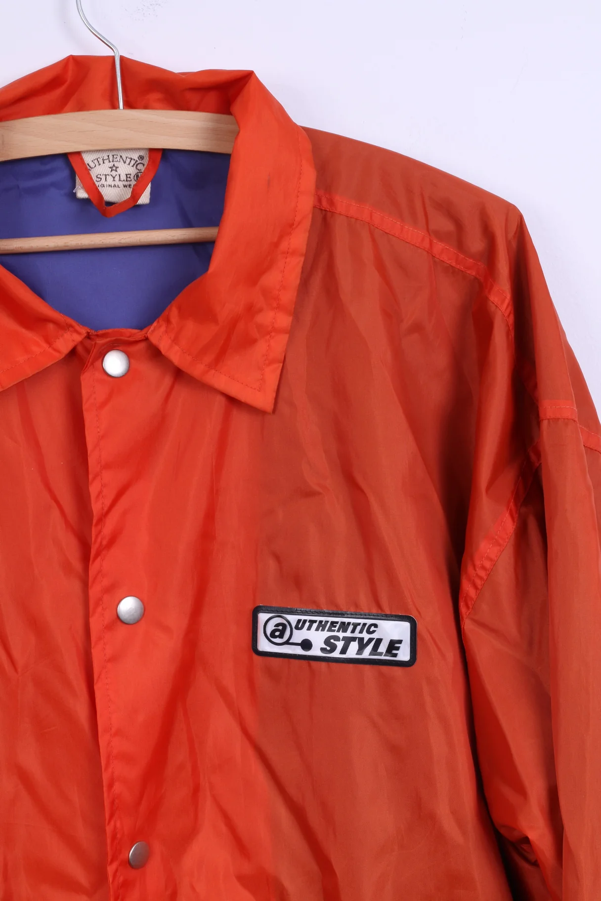Authentic Style Mens M  Jacket Nylon Waterproof Nylon Orange - Image 3