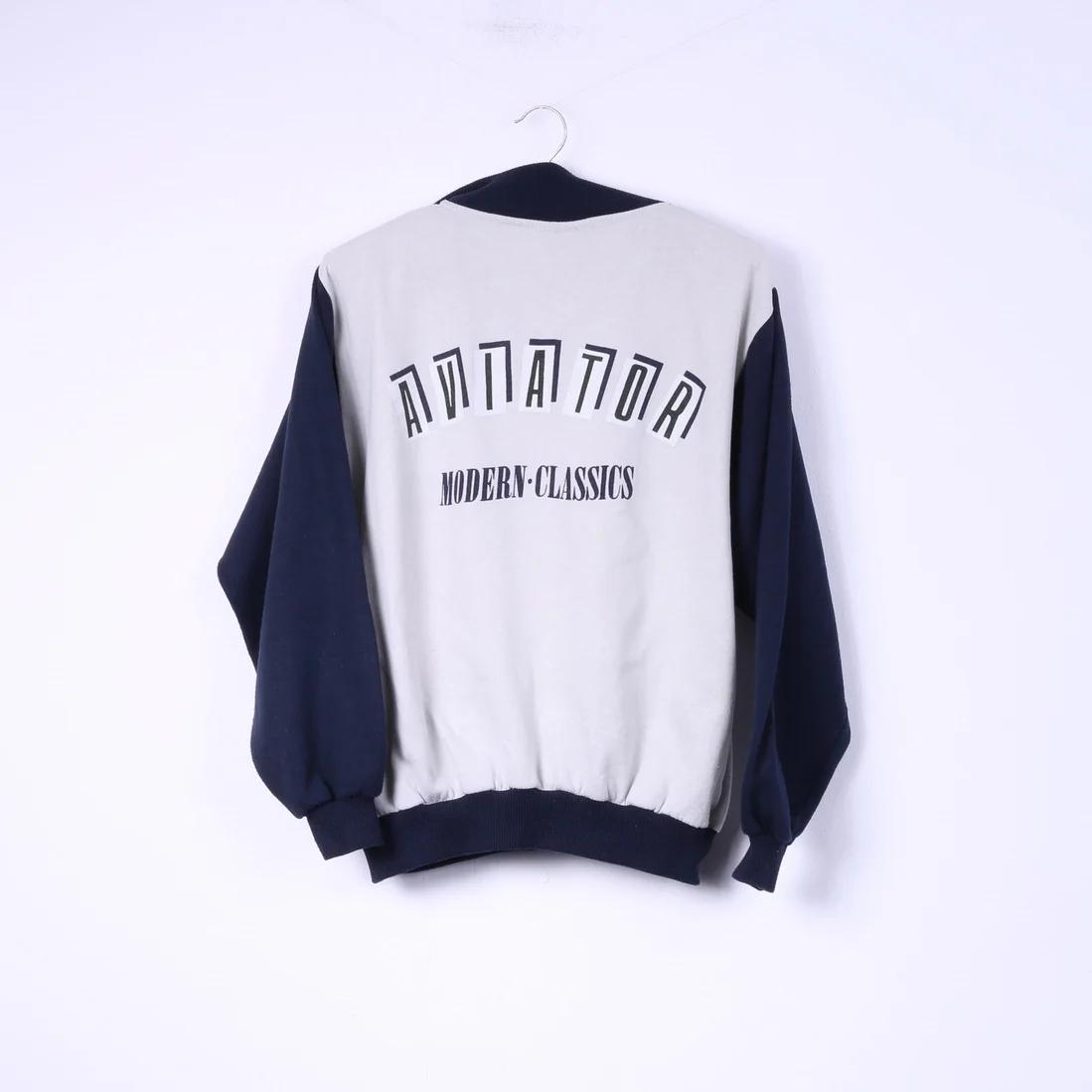 Aviator Mens S Sweatshirt Zip Neck Jumper Modern -Classic Top - Image 6