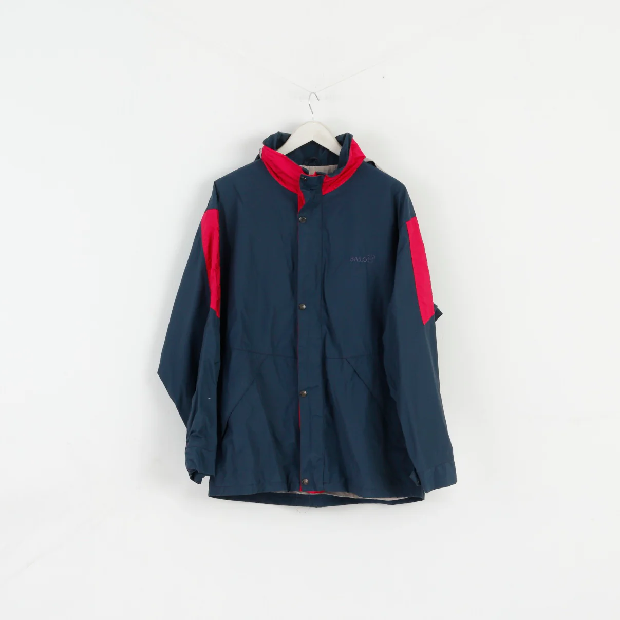 Bailo Men 50 L Jacket Navy Amaranth Nylon Waterproof Hooded Outdoor Top - Image 2
