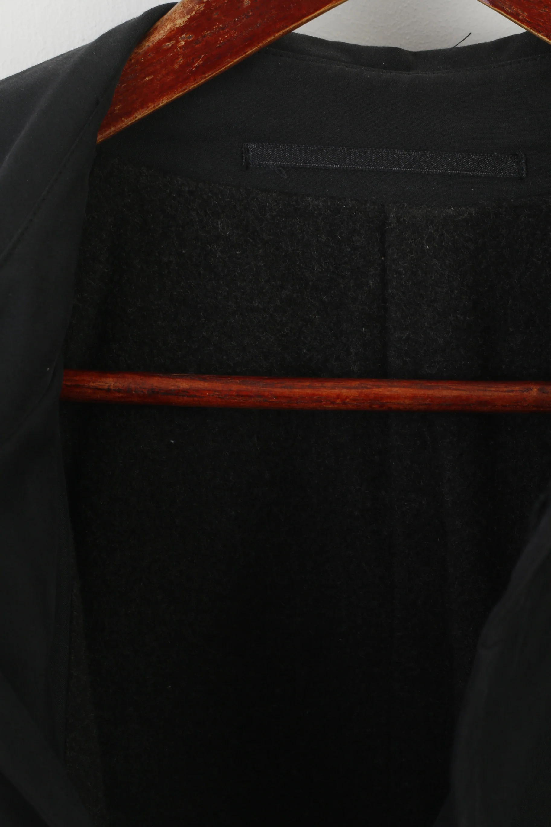 Baker Street Men 42 L Long Coat Black Design in Italy by Carlo Bellucci Lined Vintage Top - Image 6