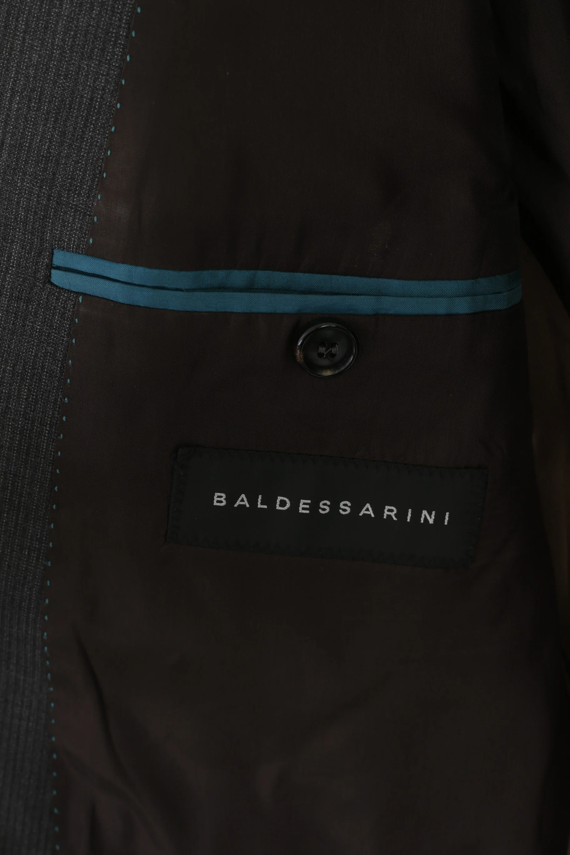 Baldessarini Men 42 52 Blazer Gray Striped Wool Vintage Single Breasted Jacket - Image 4