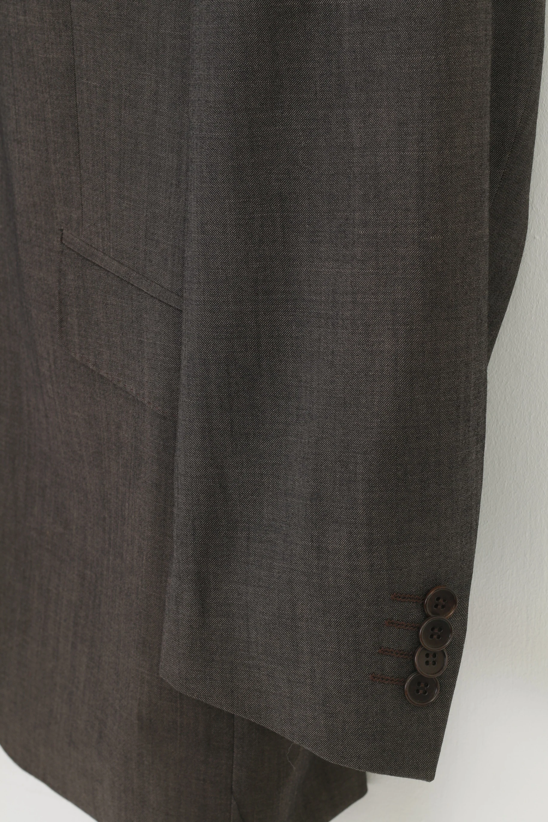 Balmain Homme Men M Blazer Dark Brown Breasted Long Sleeve Elegant Top - Image 3
