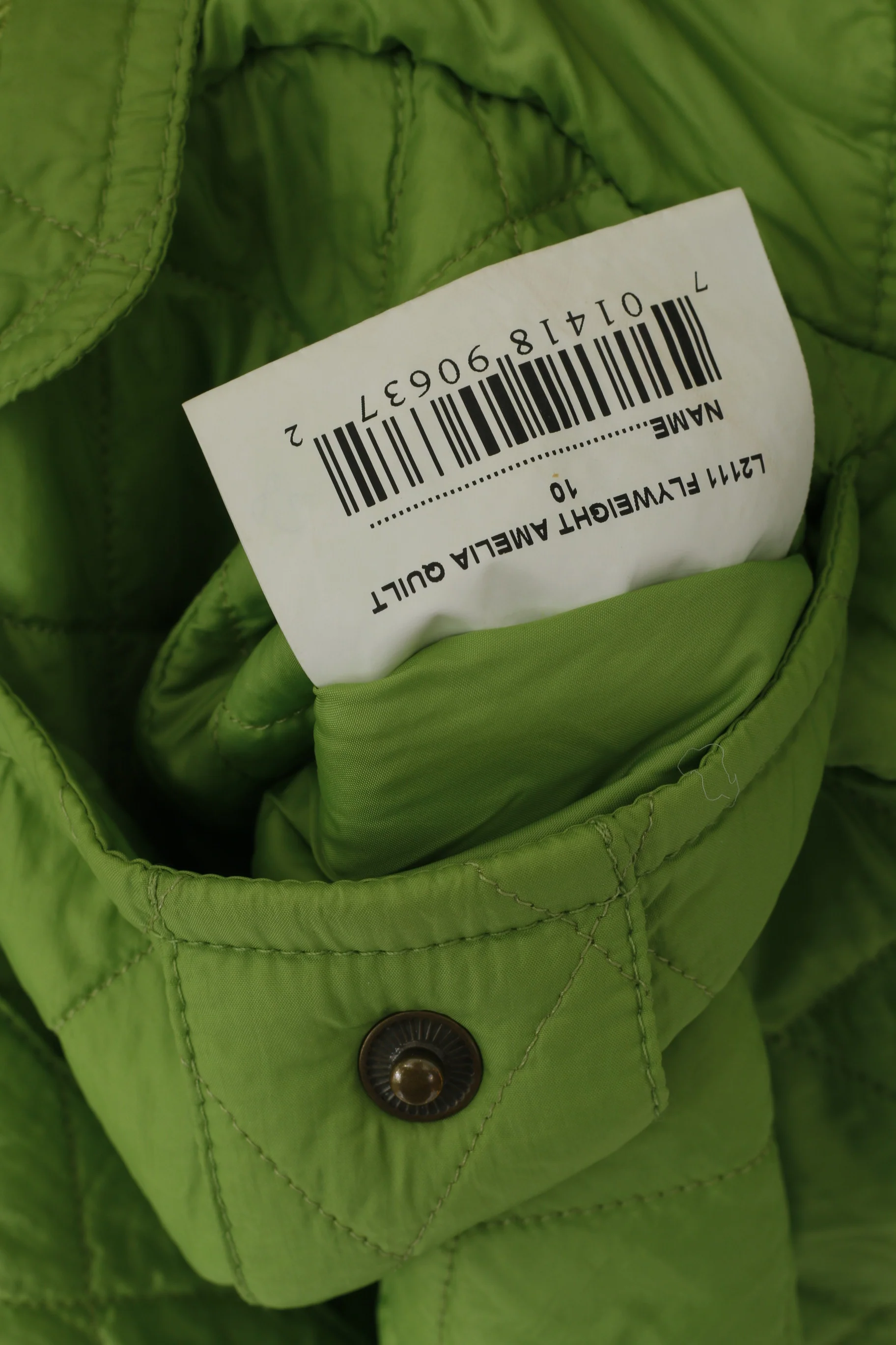 Barbour Women 36 10 S Jacket Green Quilted Amelia Quilt Nylon Zip Up Top - Image 7