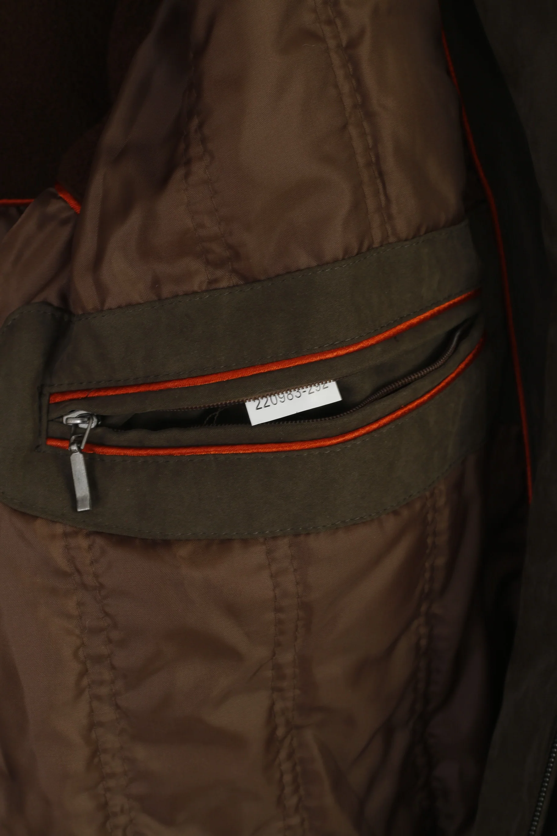 Barred's Men 54 L Jacket Green Brown Padded Full Zipper Classic Collared Detailed Top - Image 6
