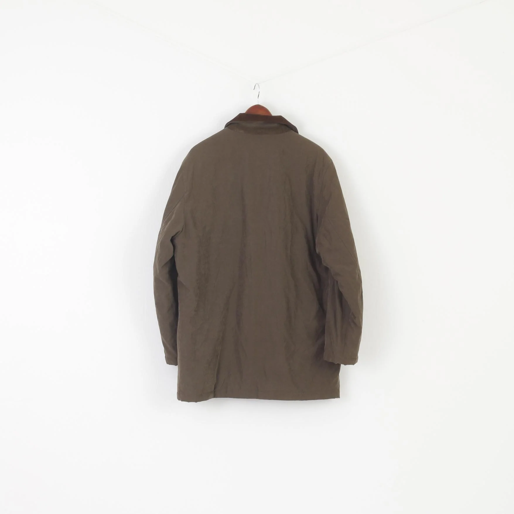 Barred's Men 54 L Jacket Green Brown Padded Full Zipper Classic Collared Detailed Top - Image 8