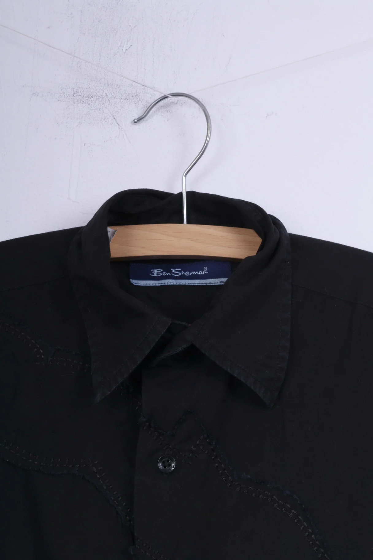 Ben Sherman Boys M 14 Age Casual Shirt Black Cotton Long Sleeve Top - Image 2