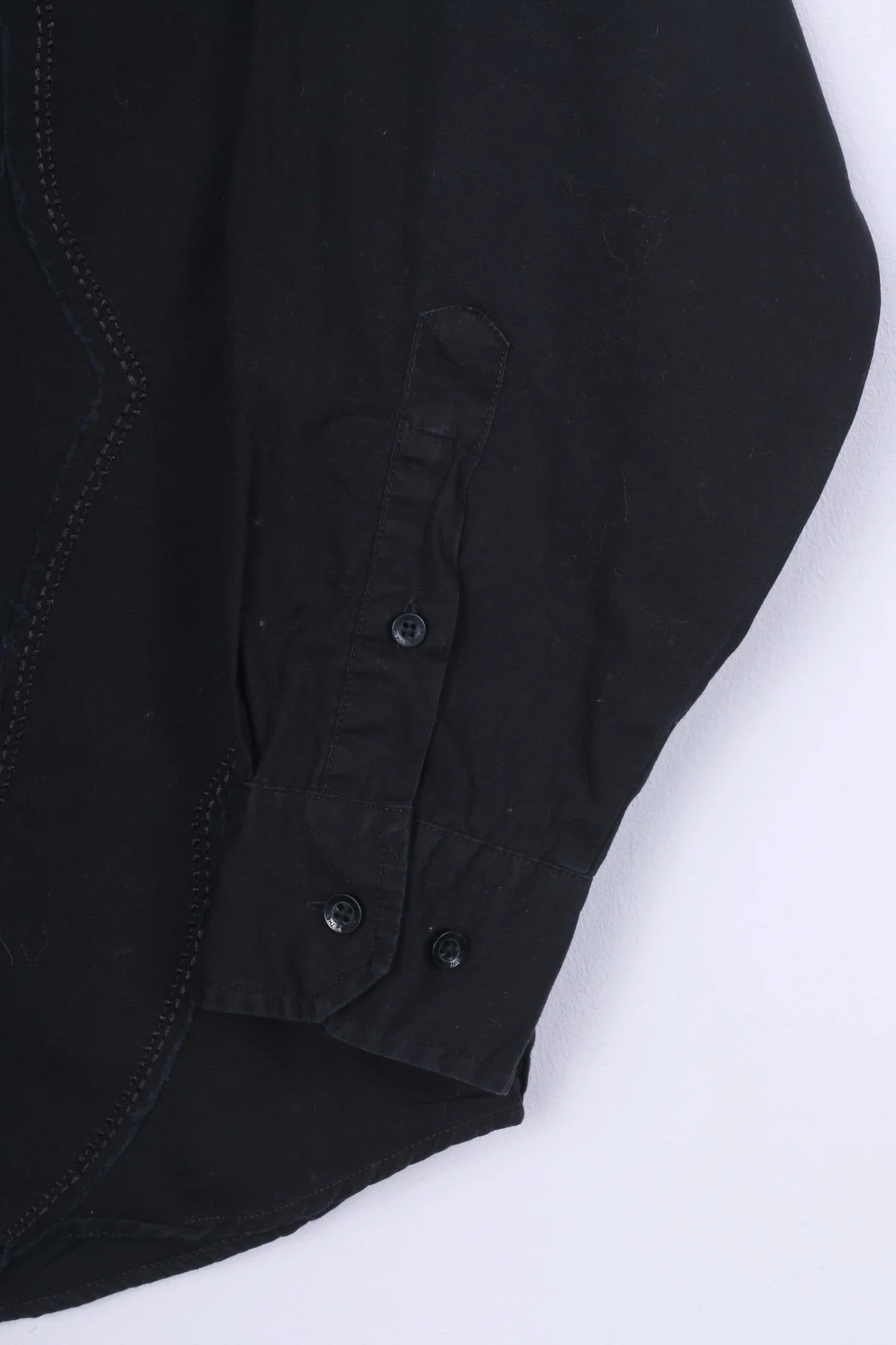 Ben Sherman Boys M 14 Age Casual Shirt Black Cotton Long Sleeve Top - Image 3
