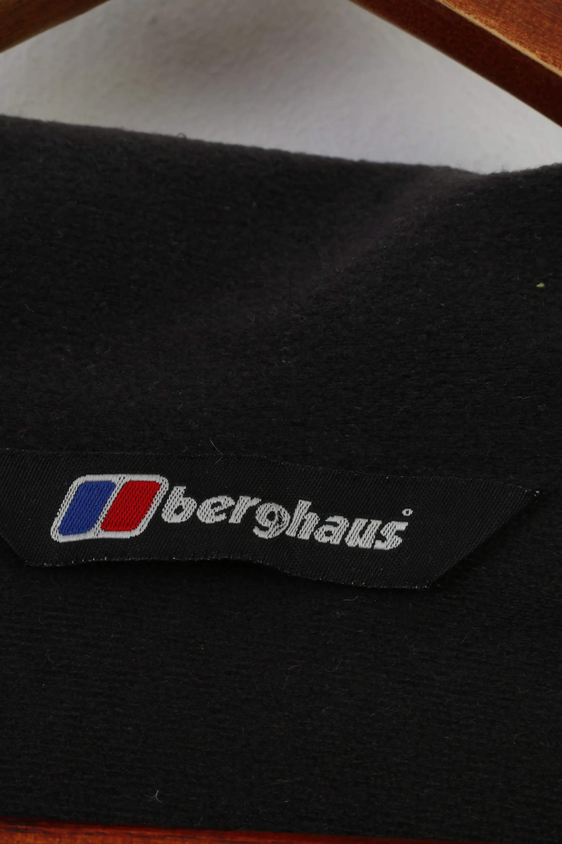 Berghaus Men L Jacket Zip Neck Grey Nylon Fleece Inside Collar Sport Vintage Top - Image 5