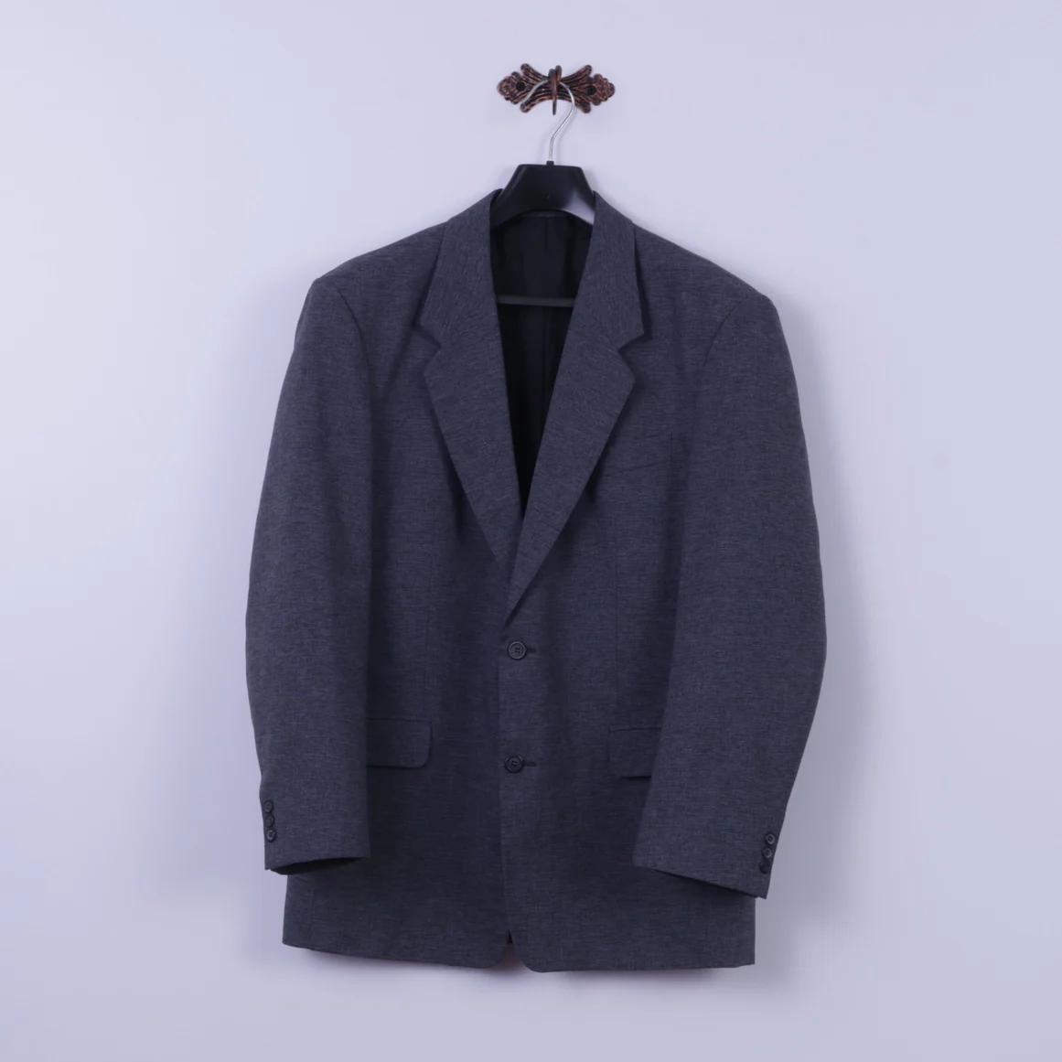 Berto Lucci Creazione Men 40 50 Blazer Blue Vintage Single Breasted Jacket - Image 2