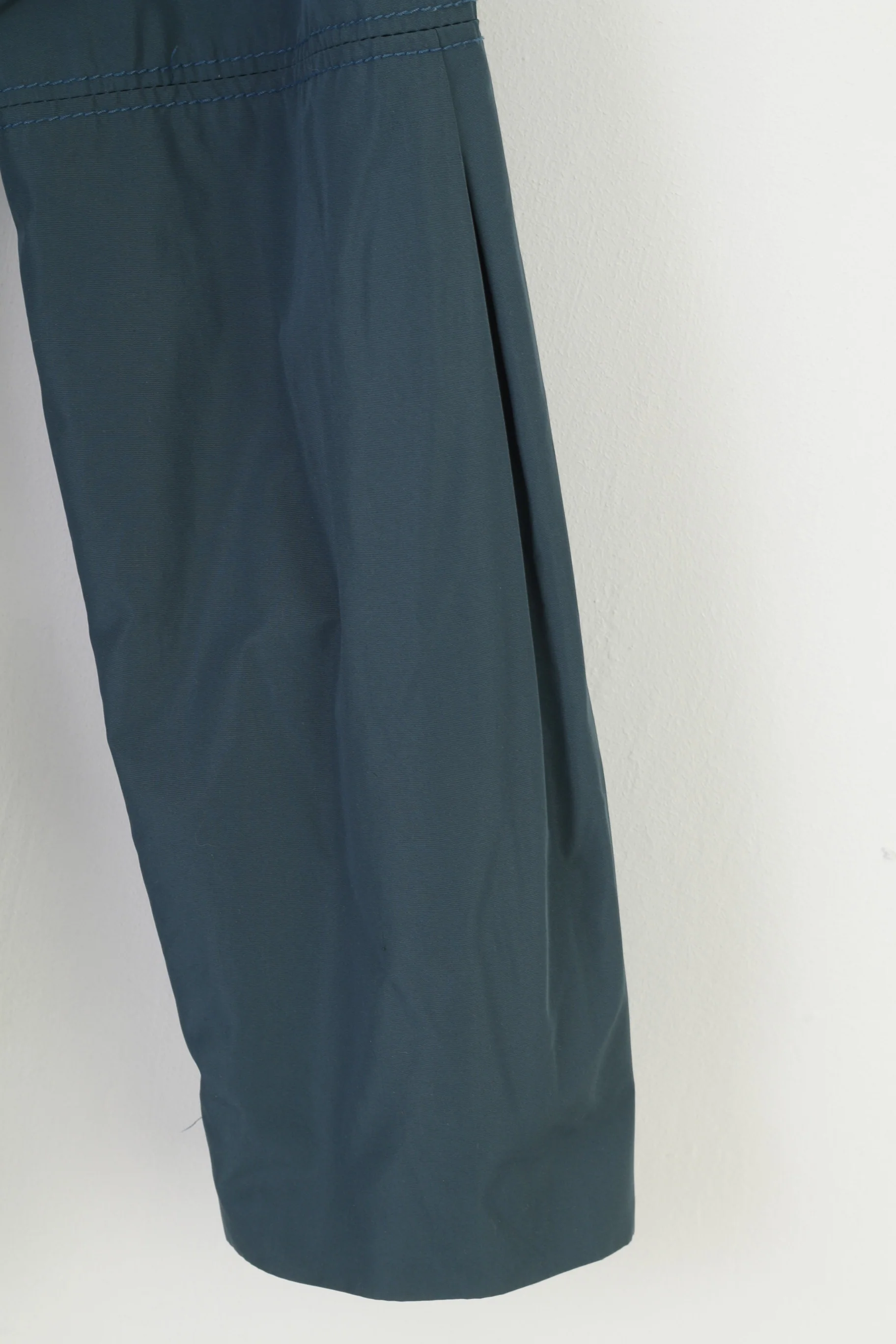 Betty Jackson Black Woman 12 (M) Jacket Green Belt Full Zipper Collar Waist Frills Vintage Top - Image 4