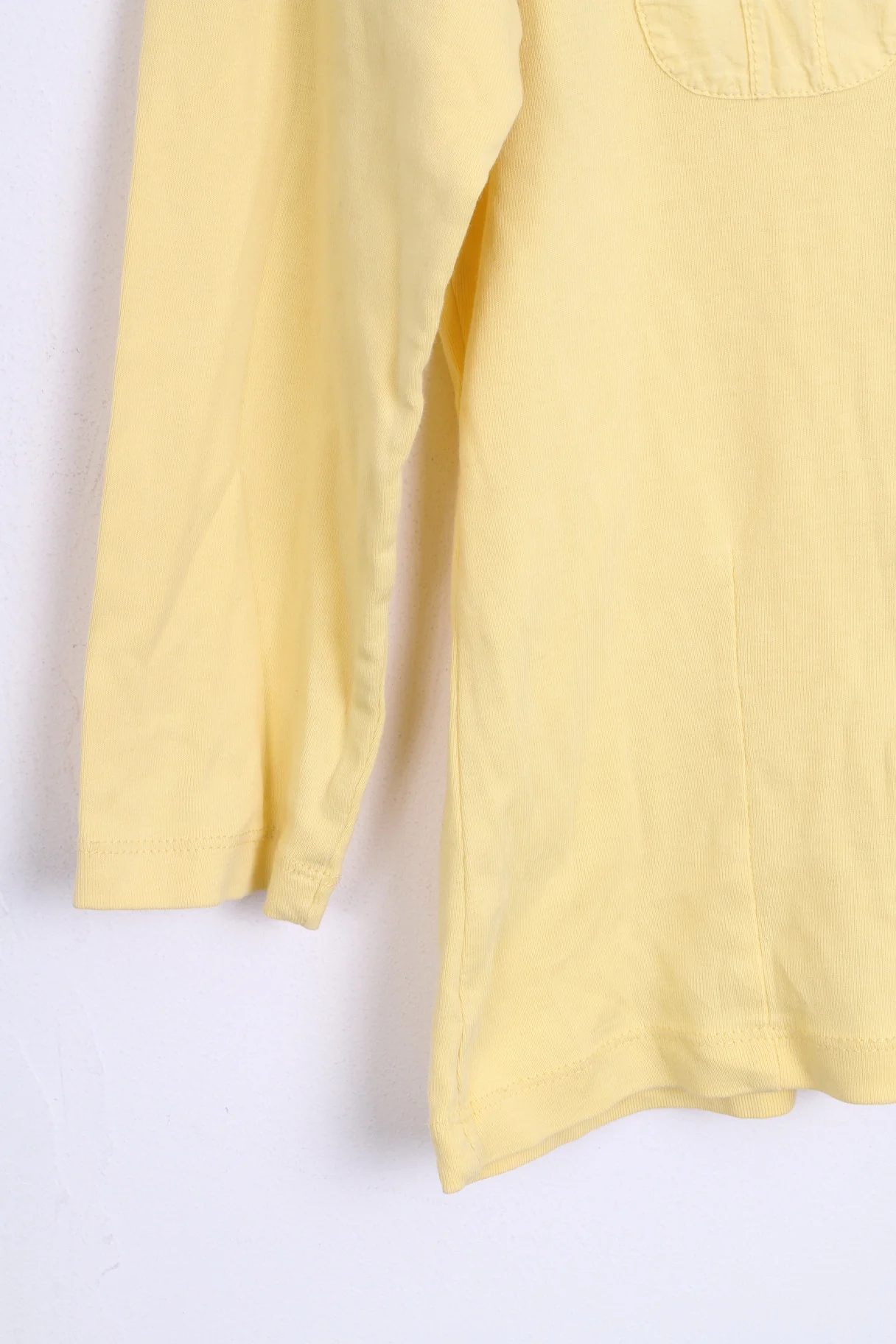 BIBA Womens 1 M Chic Blouse Yellow Collar Lace Up - Image 2