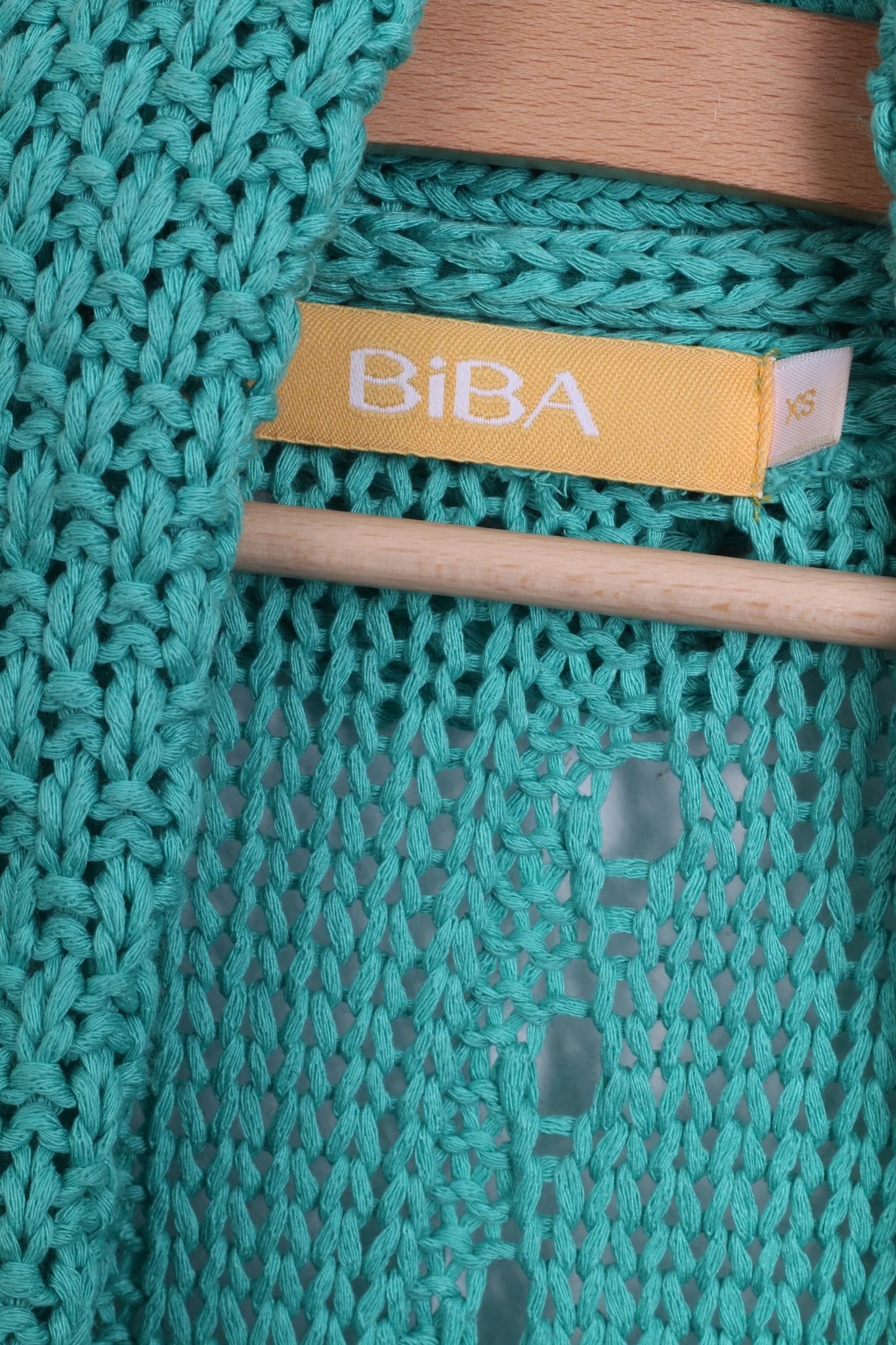 BIBA Womens XS Bolero Cropped Knitted Green Shrug Top - Image 5
