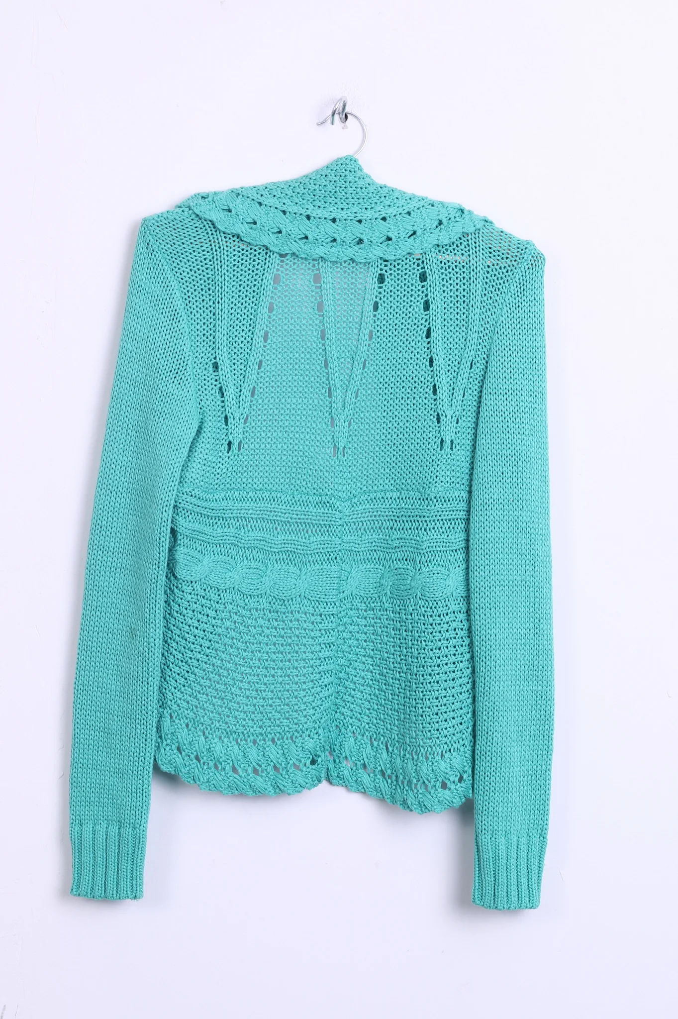 BIBA Womens XS Bolero Cropped Knitted Green Shrug Top - Image 7