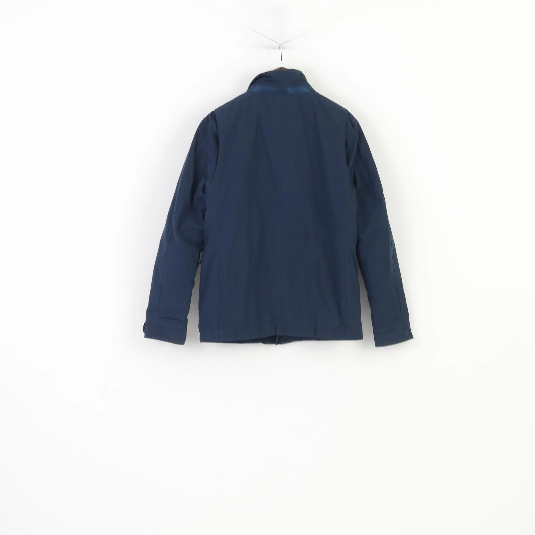 Blue Industry Men M Jacket Padded Navy Full Zipper Pockets Vintage Top - Image 10