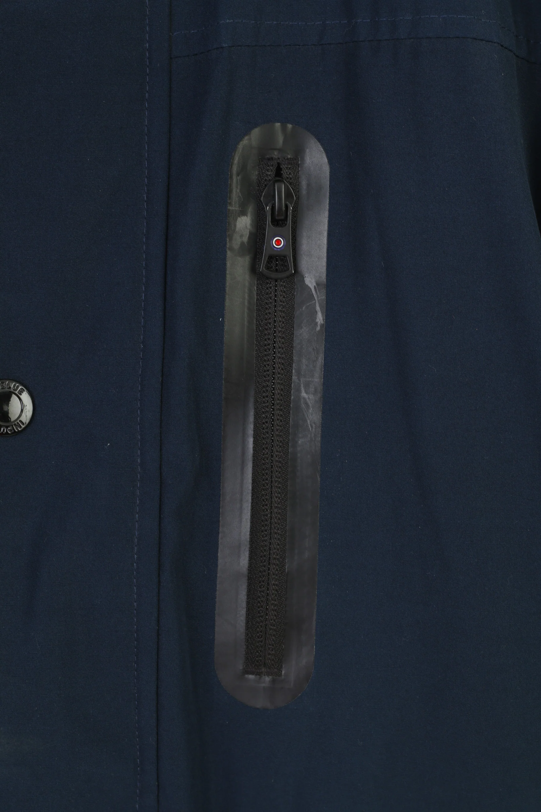 Blue Industry Men M Jacket Padded Navy Full Zipper Pockets Vintage Top - Image 5