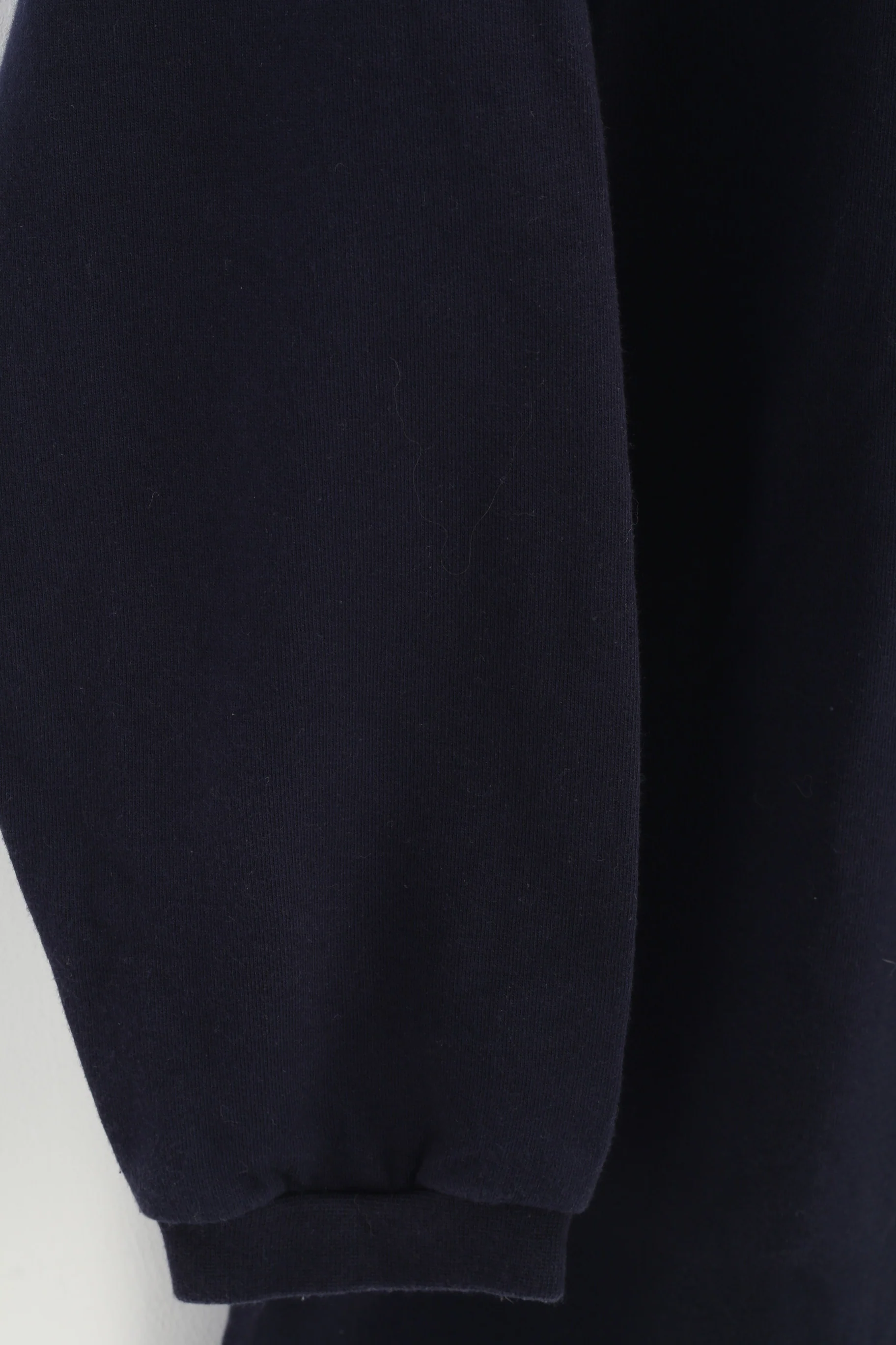Bogner Men XXL Shirt Navy Cotton Longsleeve Zip Neck Vintage 90s Sport Pocket Top - Image 3