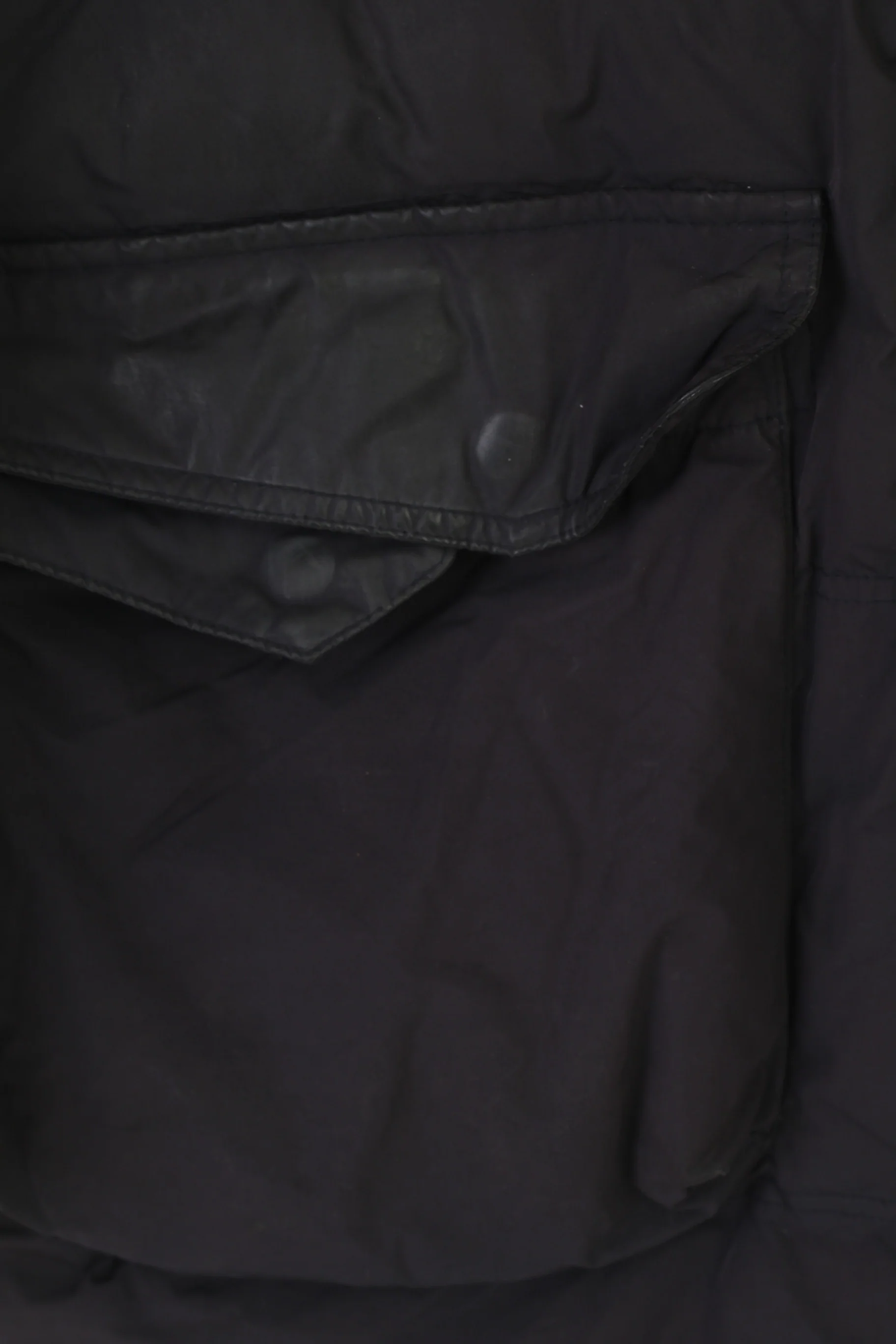 Bomboogie Men XL (L) Down Jacket Black Full Zipper Padded Hood Winter Italy Top - Image 4