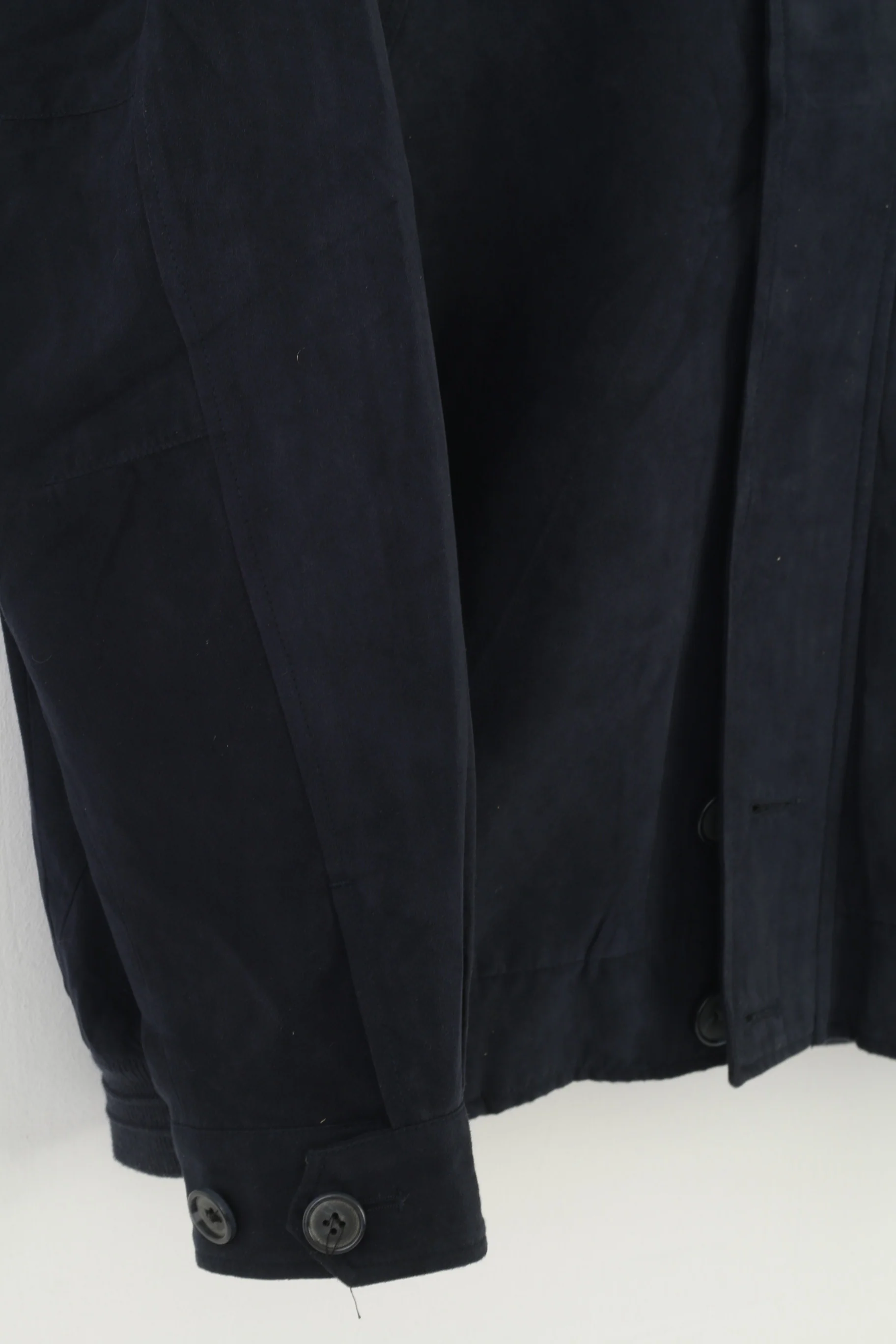 Bosideng Men M Bomber Jacket Navy Lightweight Full Zipper Casual Velour Vintage Top - Image 3