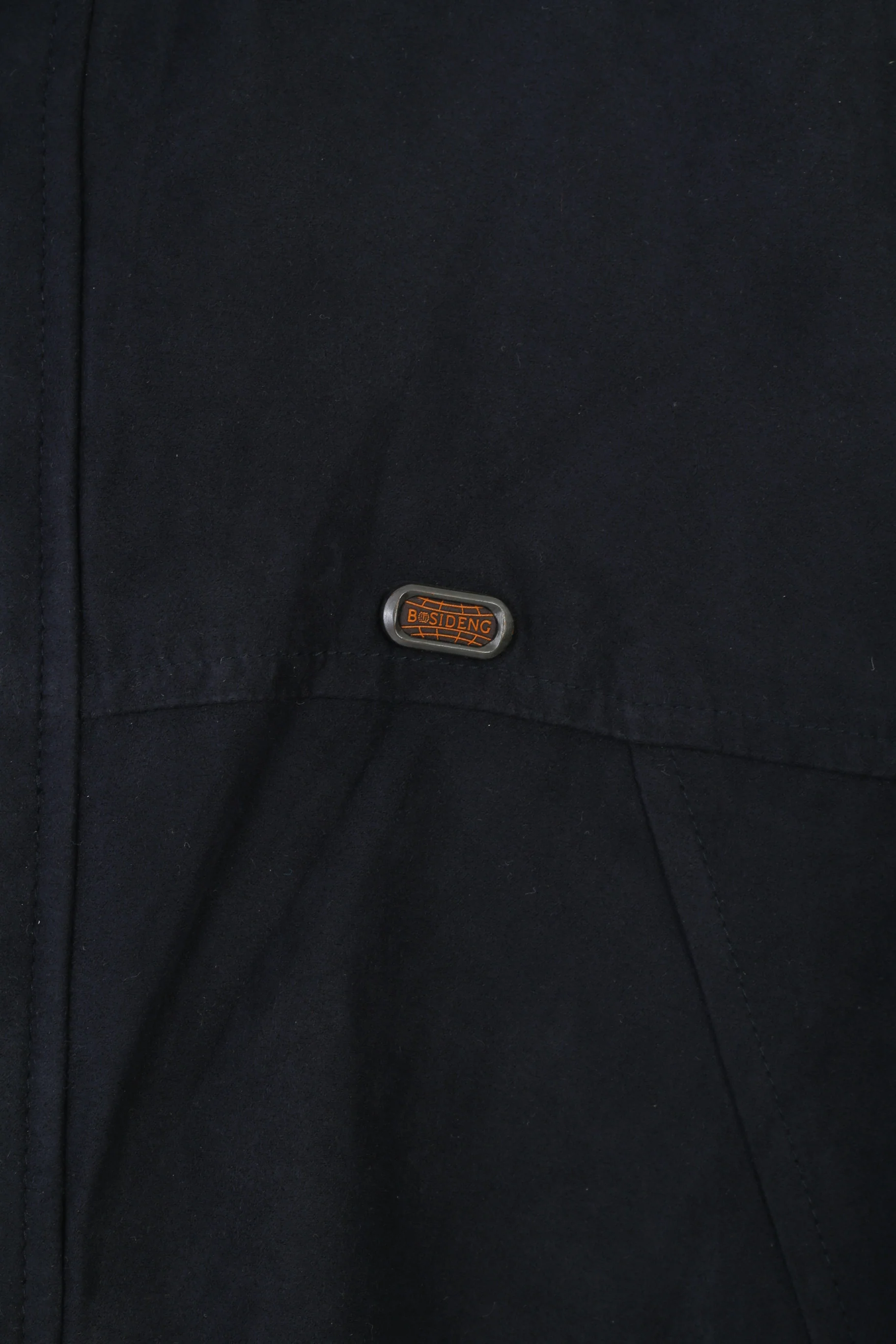 Bosideng Men M Bomber Jacket Navy Lightweight Full Zipper Casual Velour Vintage Top - Image 4