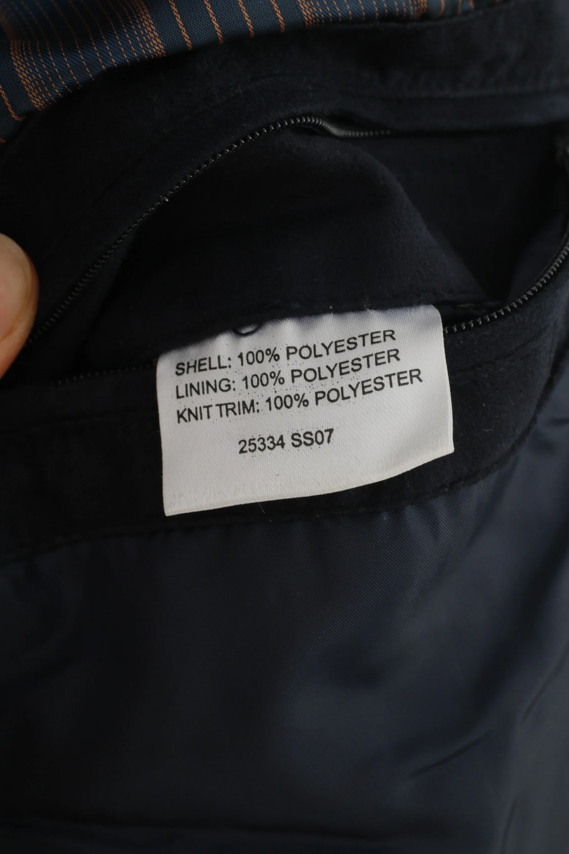 Bosideng Men M Bomber Jacket Navy Lightweight Full Zipper Casual Velour Vintage Top - Image 6