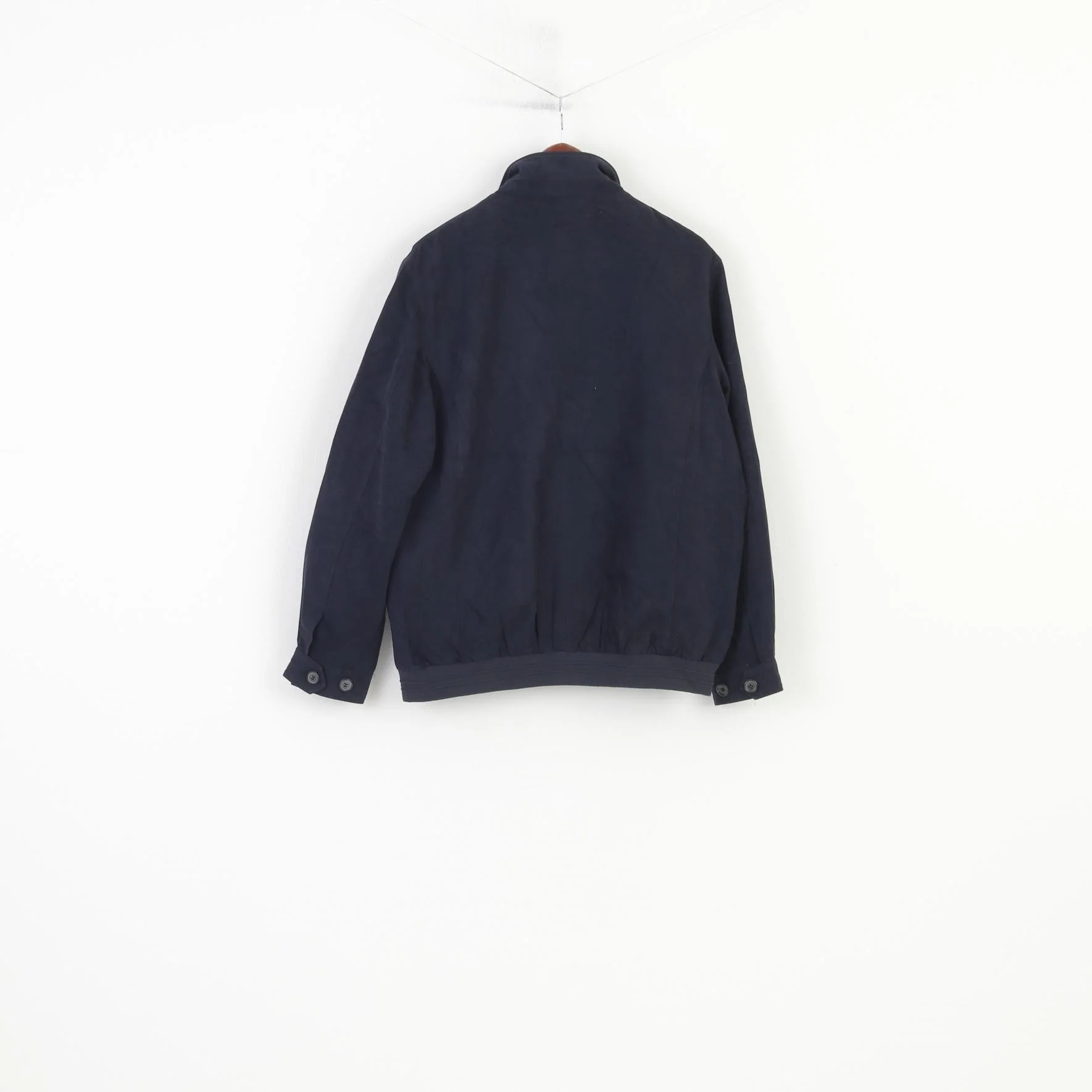 Bosideng Men M Bomber Jacket Navy Lightweight Full Zipper Casual Velour Vintage Top - Image 7