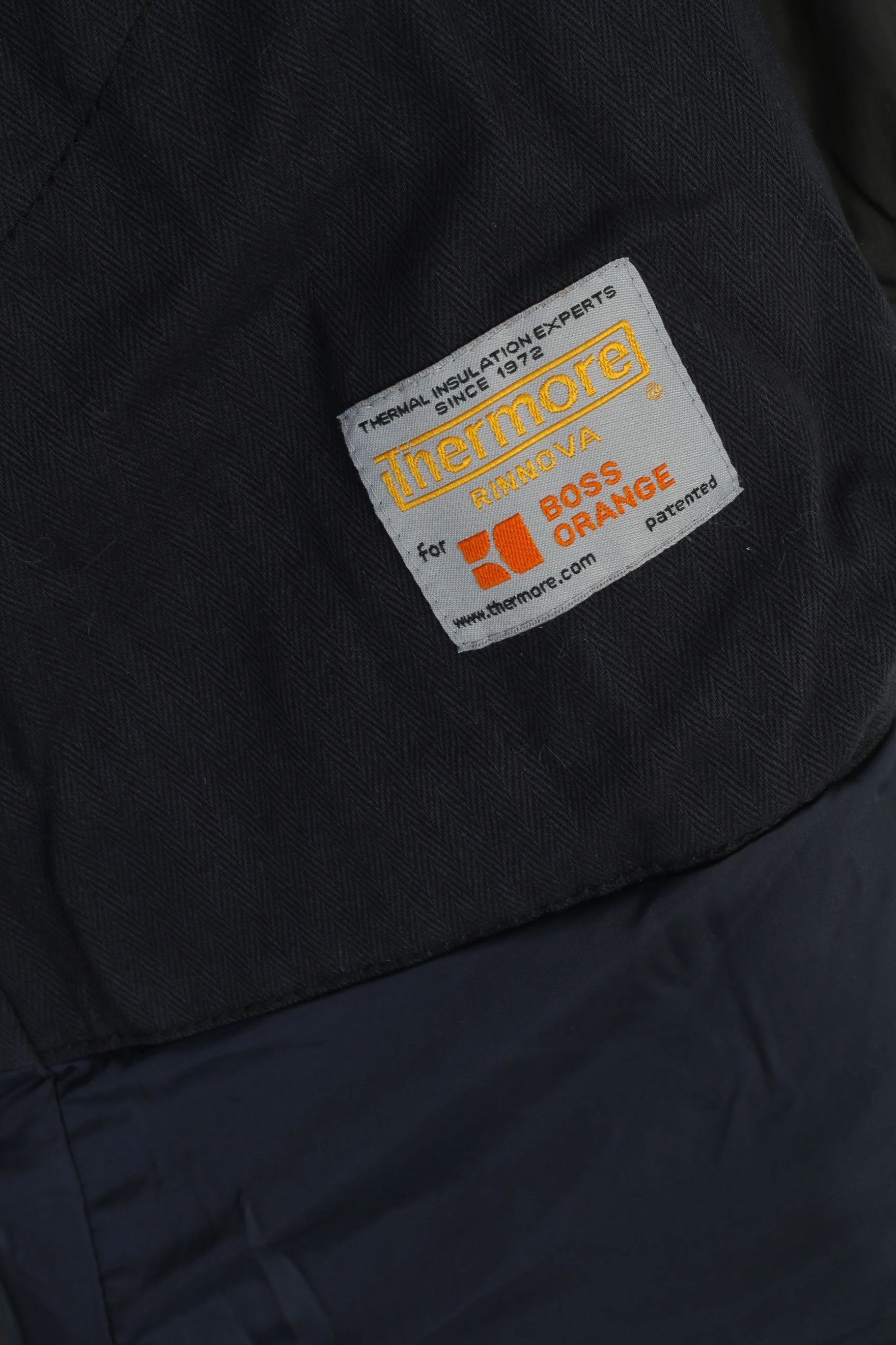 Boss Orange Men 42 52 M Jacket Black Wool Zip Up Classic Thermore Rinnova Ofanta Top - Image 7