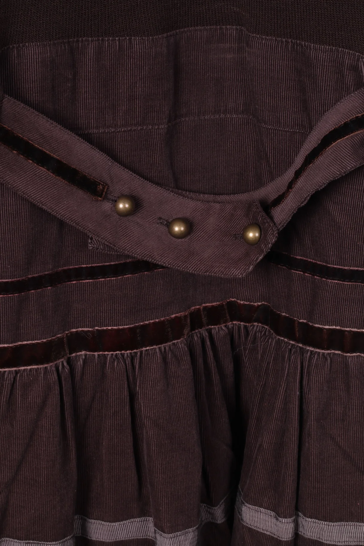 Bouche A Bouche Womens 36 S Mini Circle Dress Brown Cotton Belted - Image 3