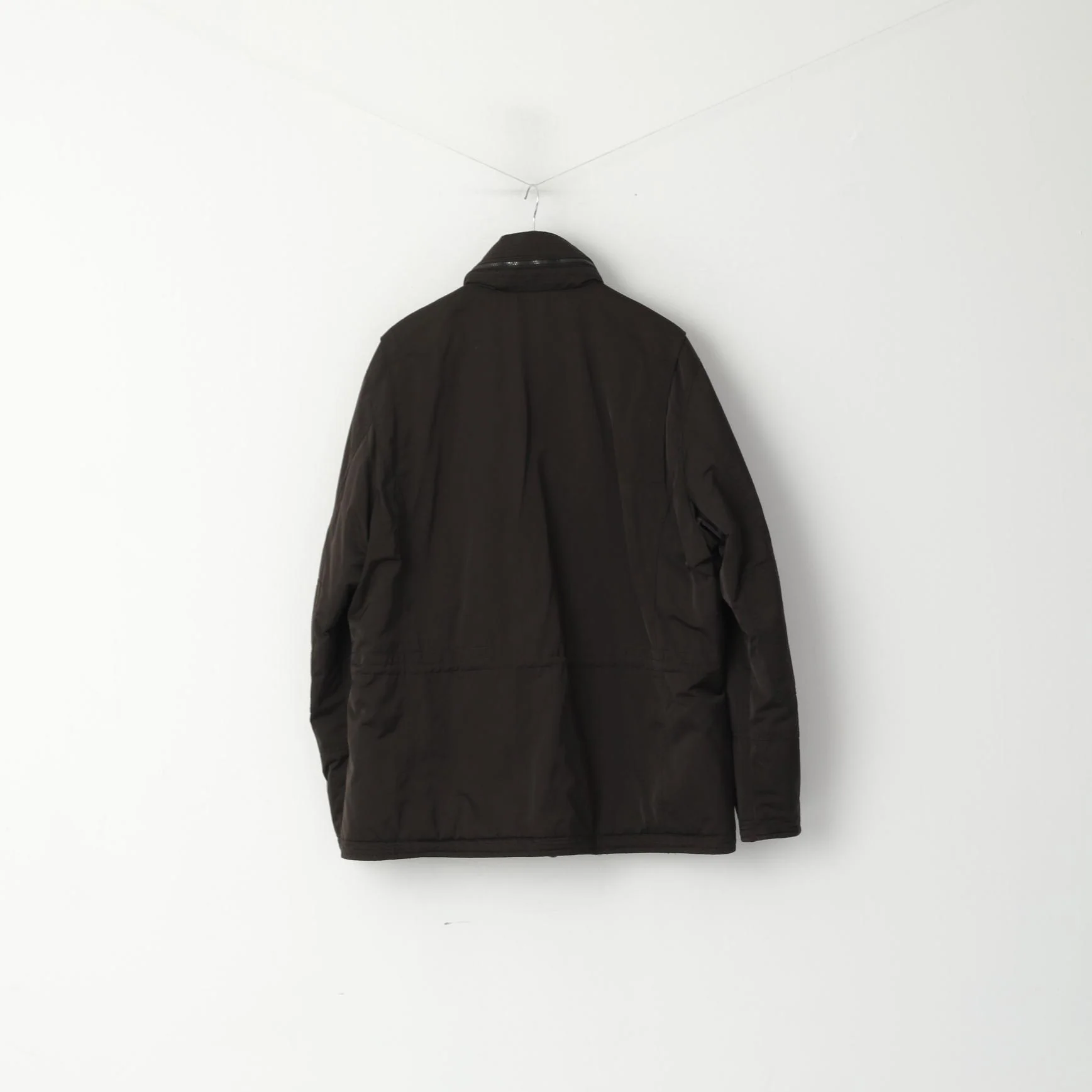 BRAX Men 42 54 L Jacket Brown Hamilton Lyocell Padded Zip Up Classic Hidden Hood Top - Image 9