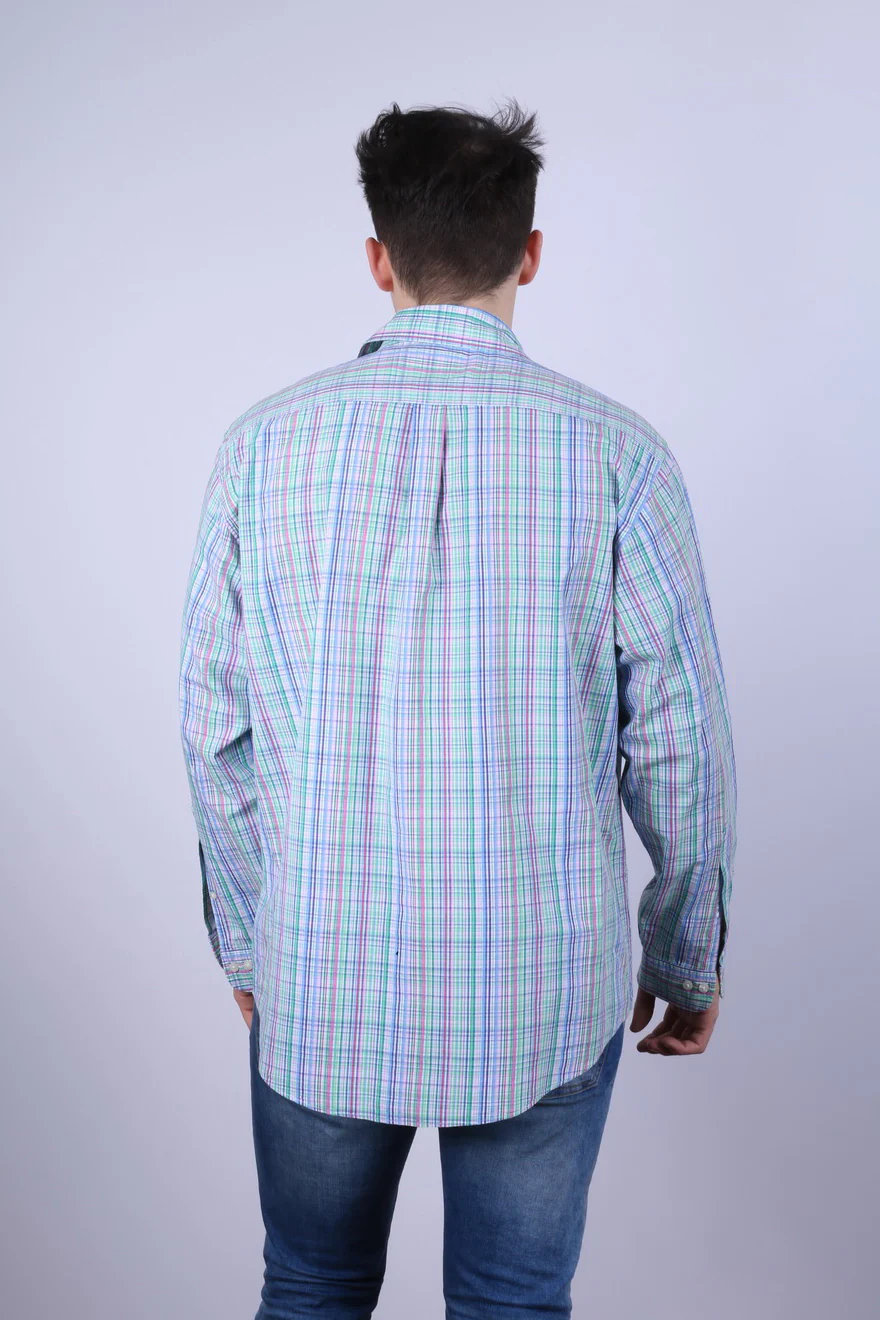 Brooks Brothers Mens L (XL) Casual Shirt Multicoloured Check Cotton Long Sleeve Top - Image 4