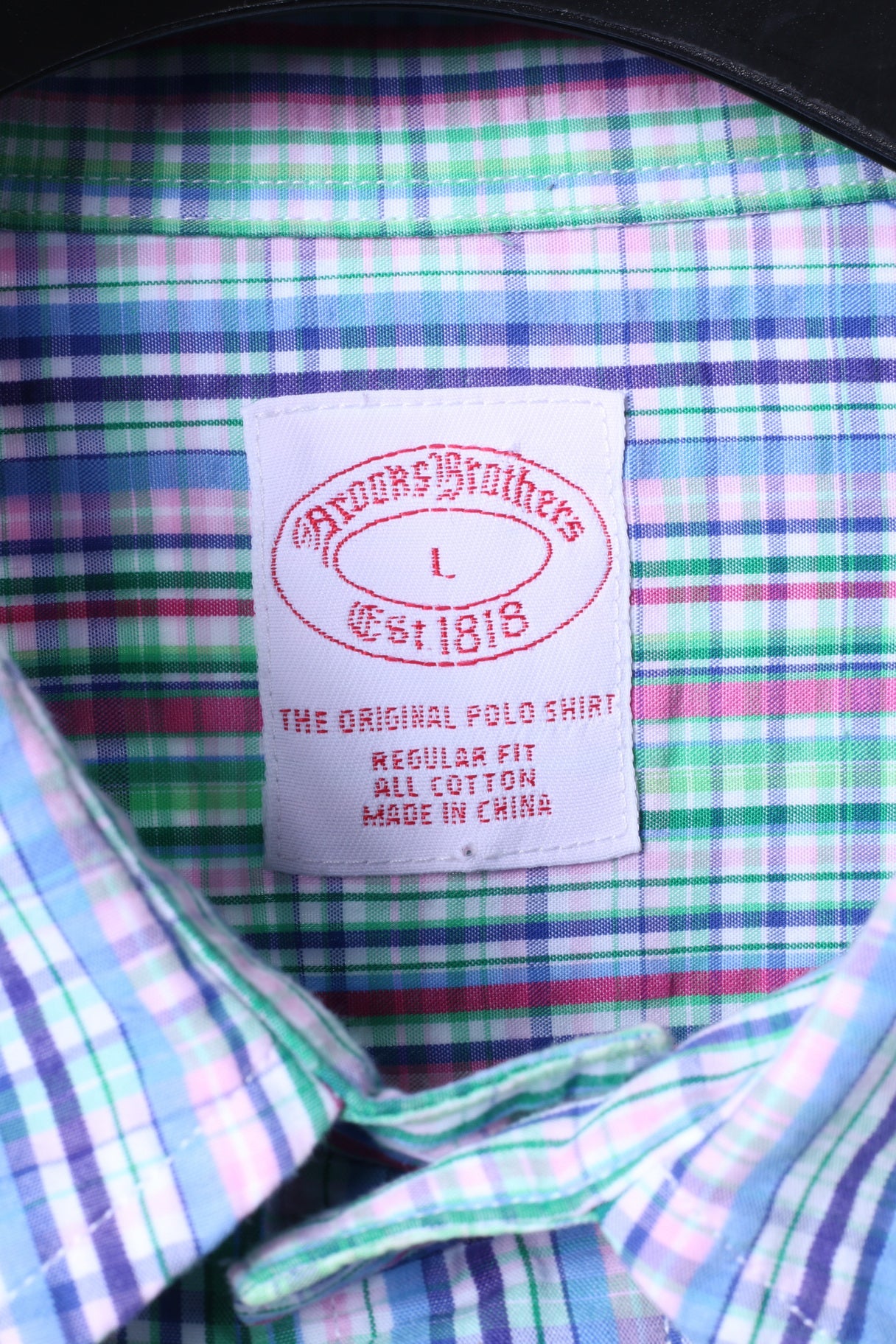 Brooks Brothers Mens L (XL) Casual Shirt Multicoloured Check Cotton Long Sleeve Top - Image 8