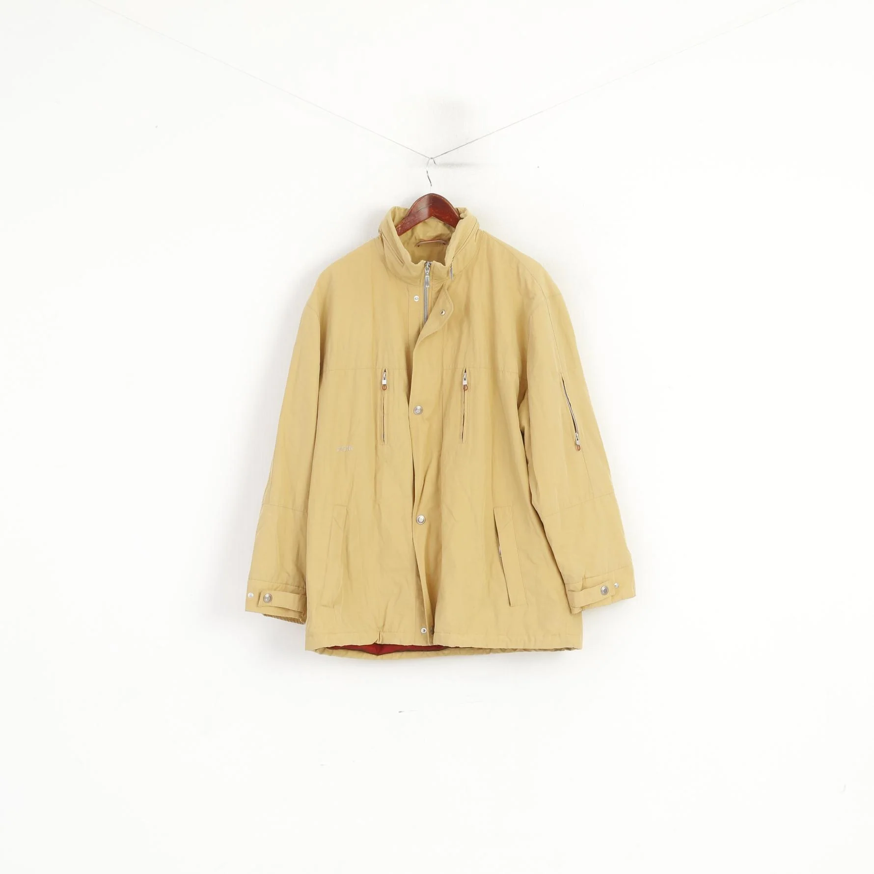 Bugatti Gore-Tex Men 27 XL Jacket Camel Full Zipper Multi Pockets Classic Top - Image 2