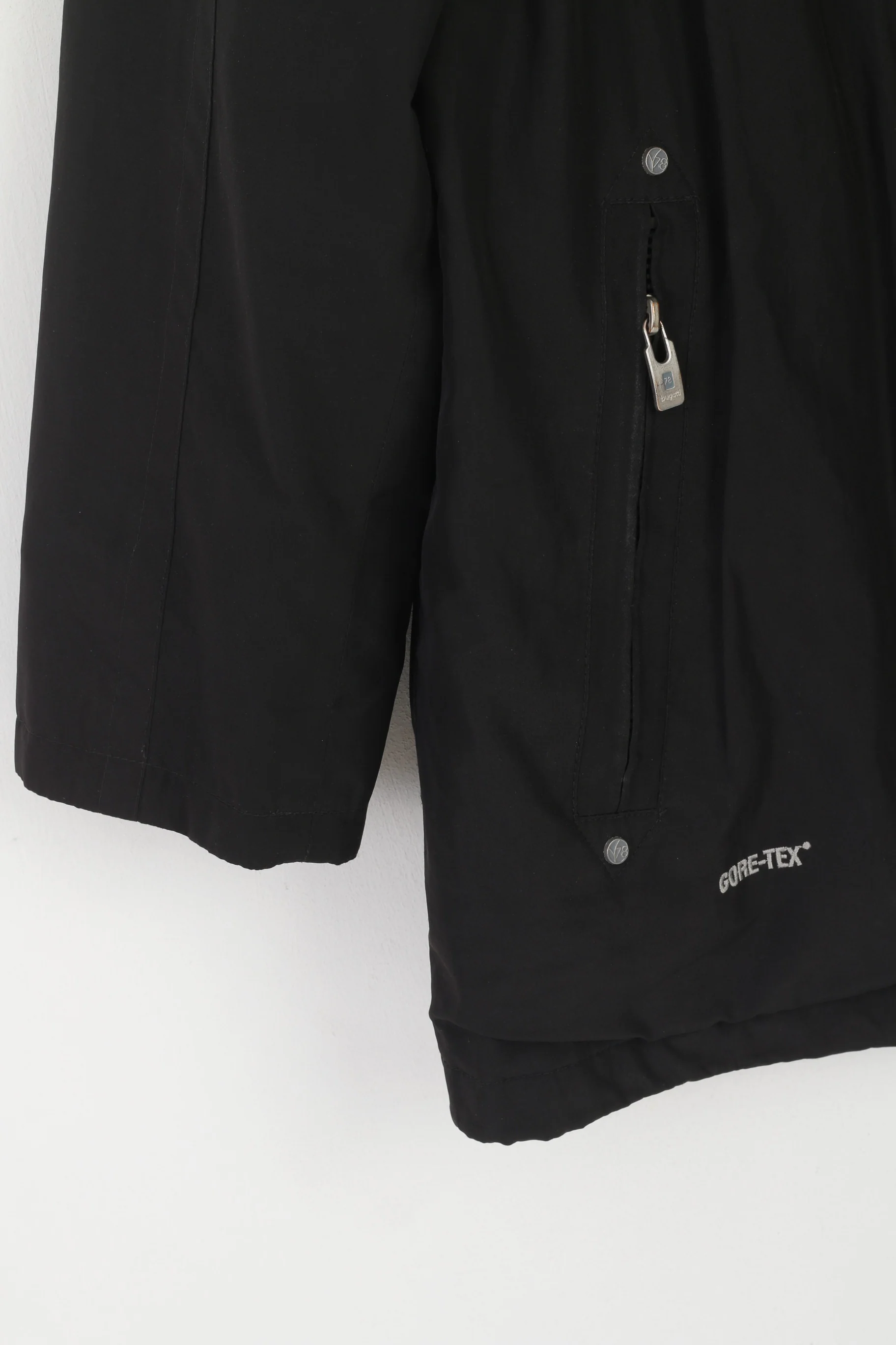 Bugatti Men 26 L Jacket Black Long Gore-Tex Full Zipper Lightweight Vintage Relax Top - Image 4