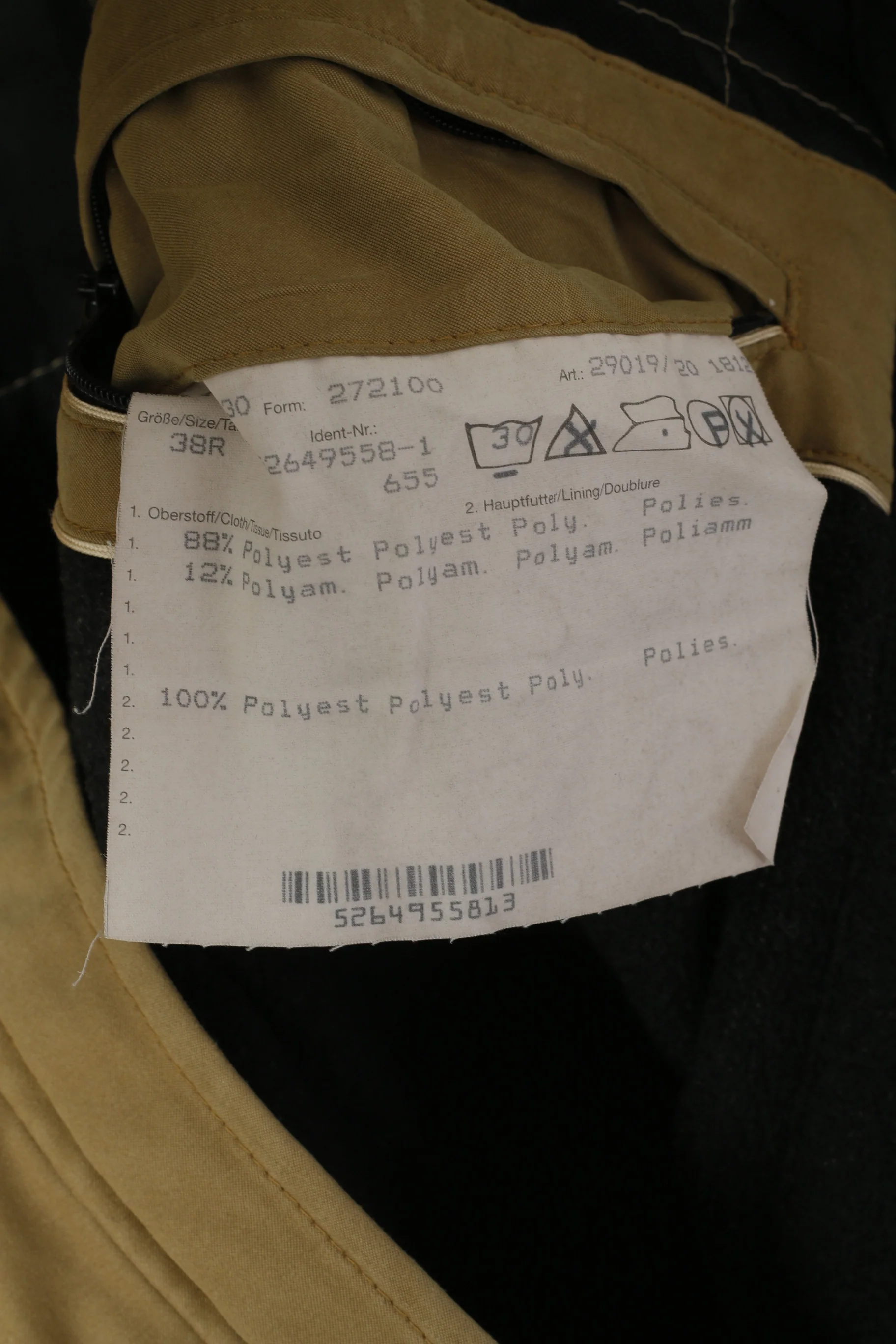 Bugatti Men 38 M Jacket Camel Vintage Full Zip Fleece Lined Classic Design Top - Image 6