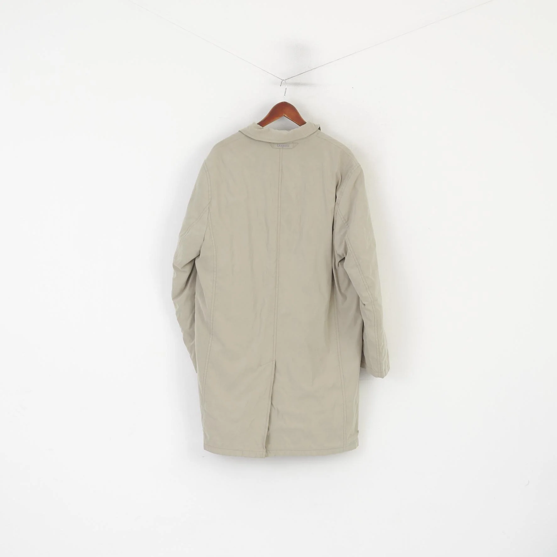 Bugatti Men 40 50 M Coat Beige Vintage 2in1 Removable Lining Classic Overcoat - Image 10
