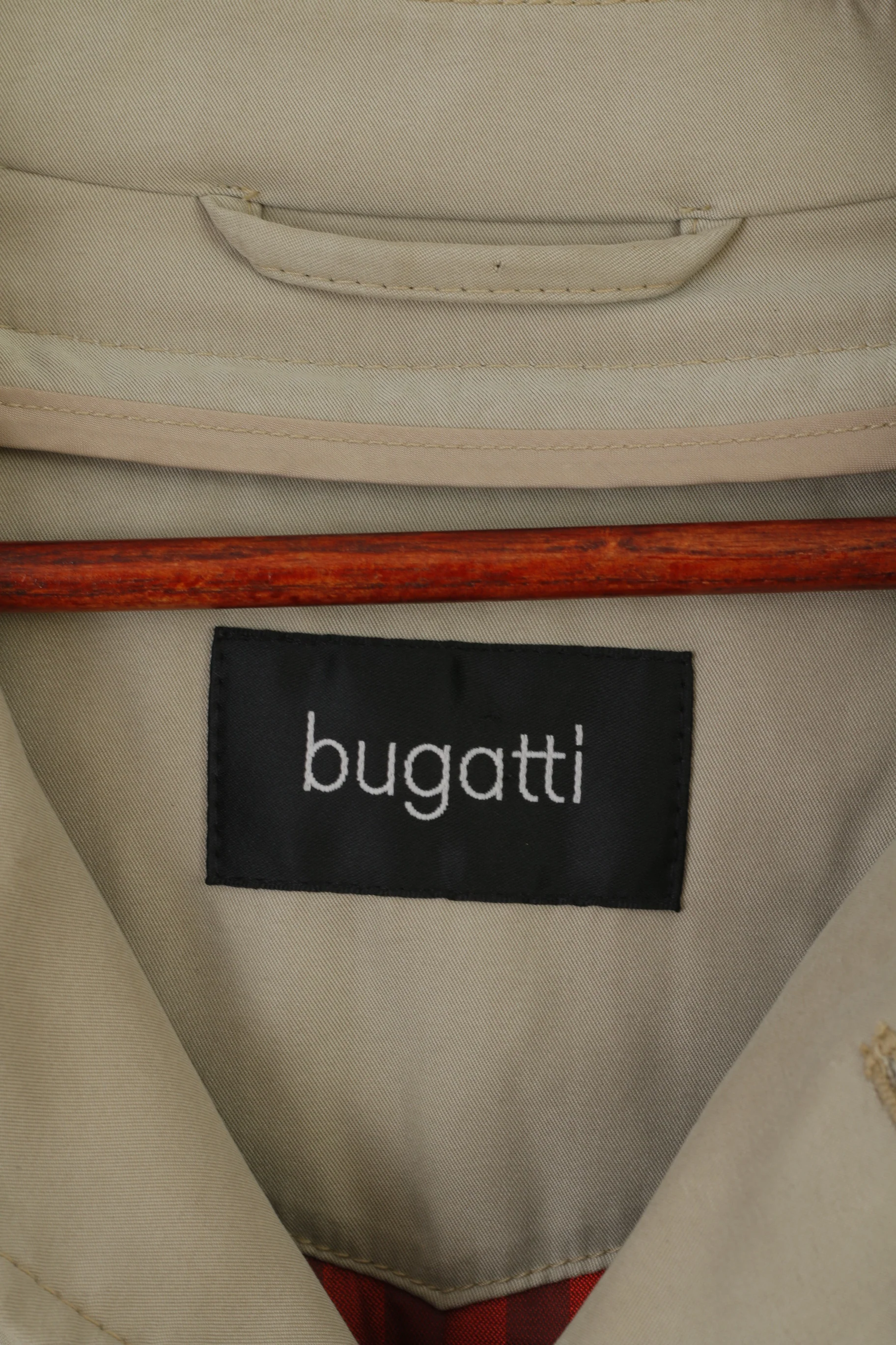 Bugatti Men 40 50 M Coat Beige Vintage 2in1 Removable Lining Classic Overcoat - Image 5