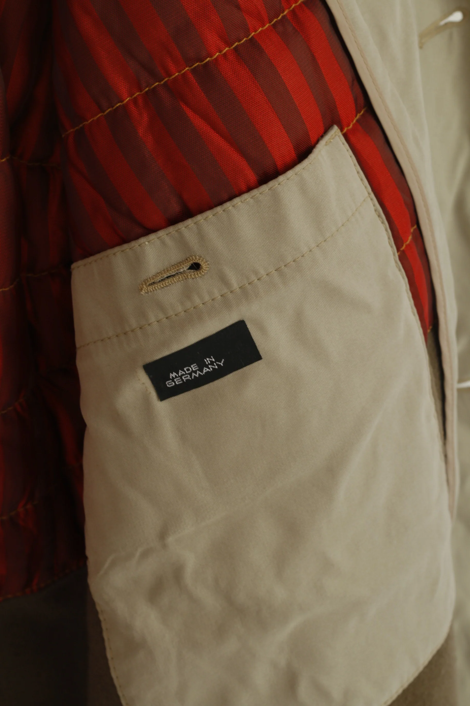 Bugatti Men 40 50 M Coat Beige Vintage 2in1 Removable Lining Classic Overcoat - Image 7